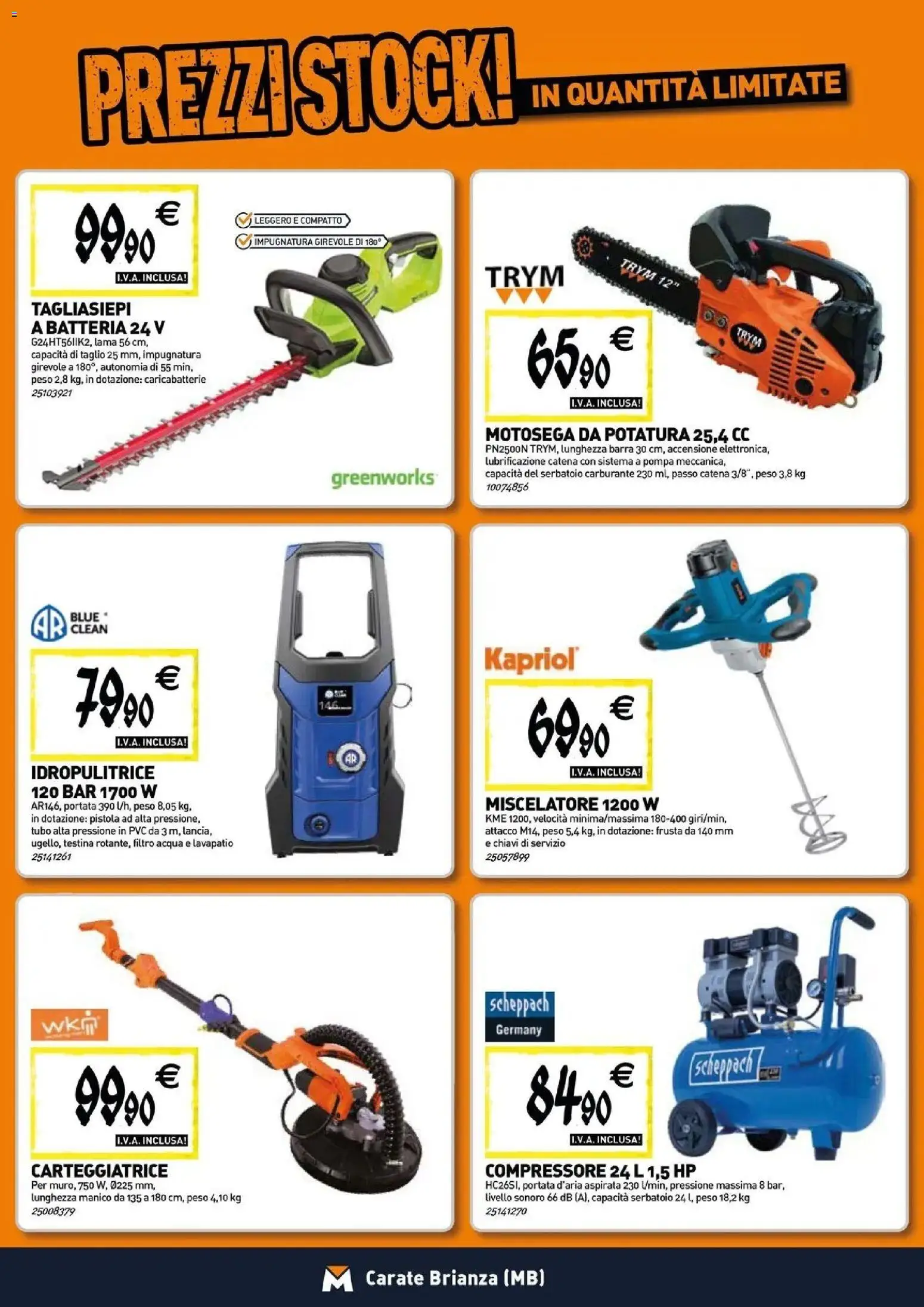 Nuovo TECNOMAT catalogo Carate Brianza dal 27/08/2026 > offerte anteprima 🛍️ | Pagina: 19 | Prodotti: Tubo, Idropulitrice, Miscelatore, Batteria