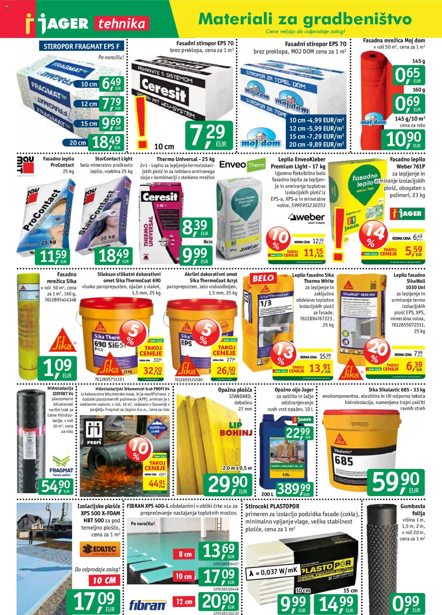 Novi Jager katalog ponudbe – veljaven od 29.07.2026 | Stran: 5 | Izdelki: Rolo, Olje, Mrežica, Folija