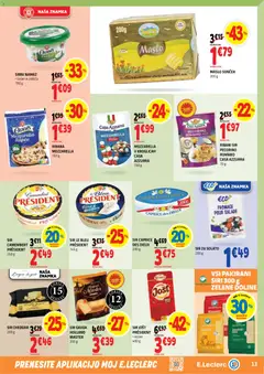 E.leclerc katalog akcije – veljaven od 06.05.2026 | Stran: 13 | Izdelki: Sirni namaz, Edamec, Namaz, Cheddar