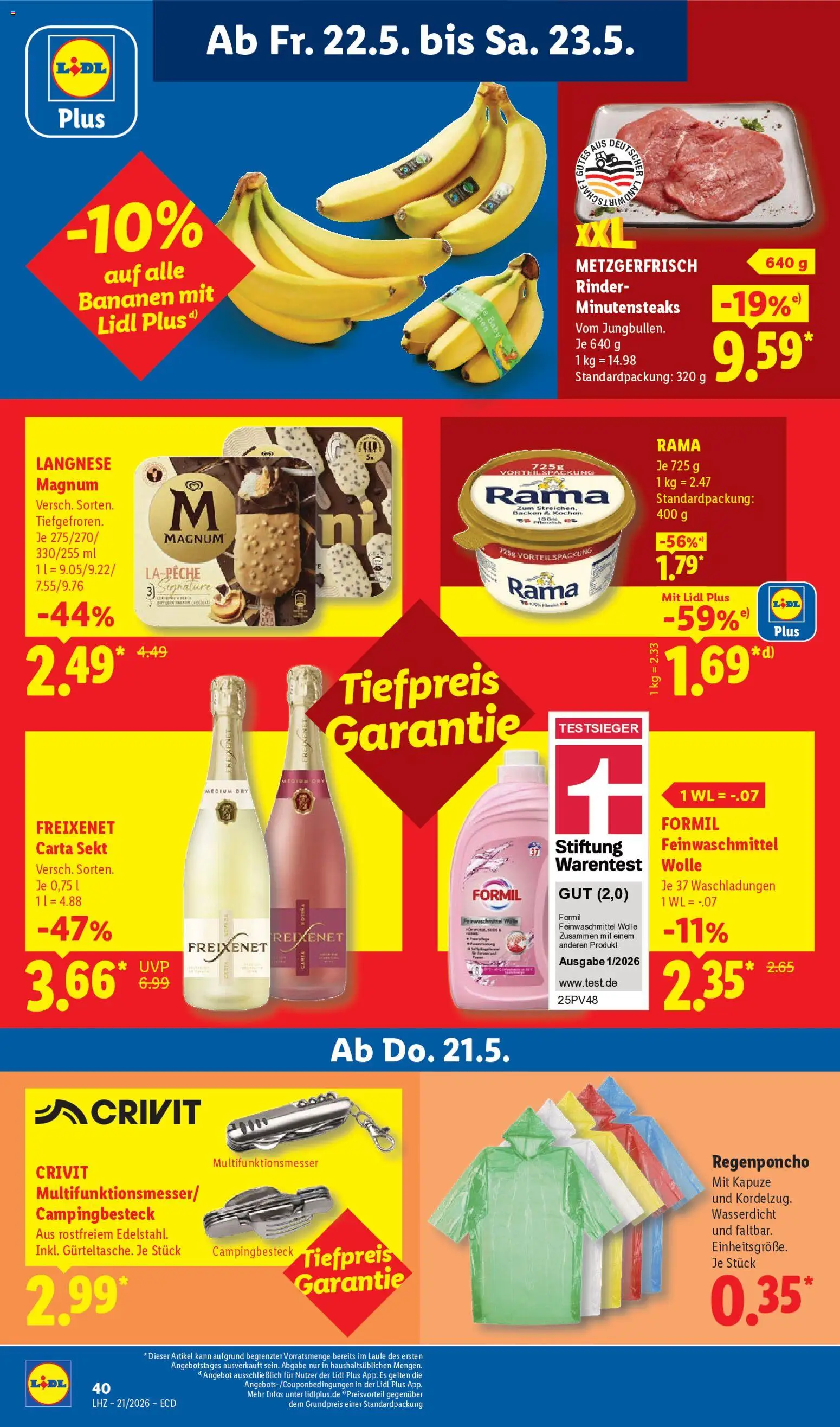 Lidl Německo leták od 18.05.2026 | Strana: 68 | Produkty: Rama, Sekt, Magnum