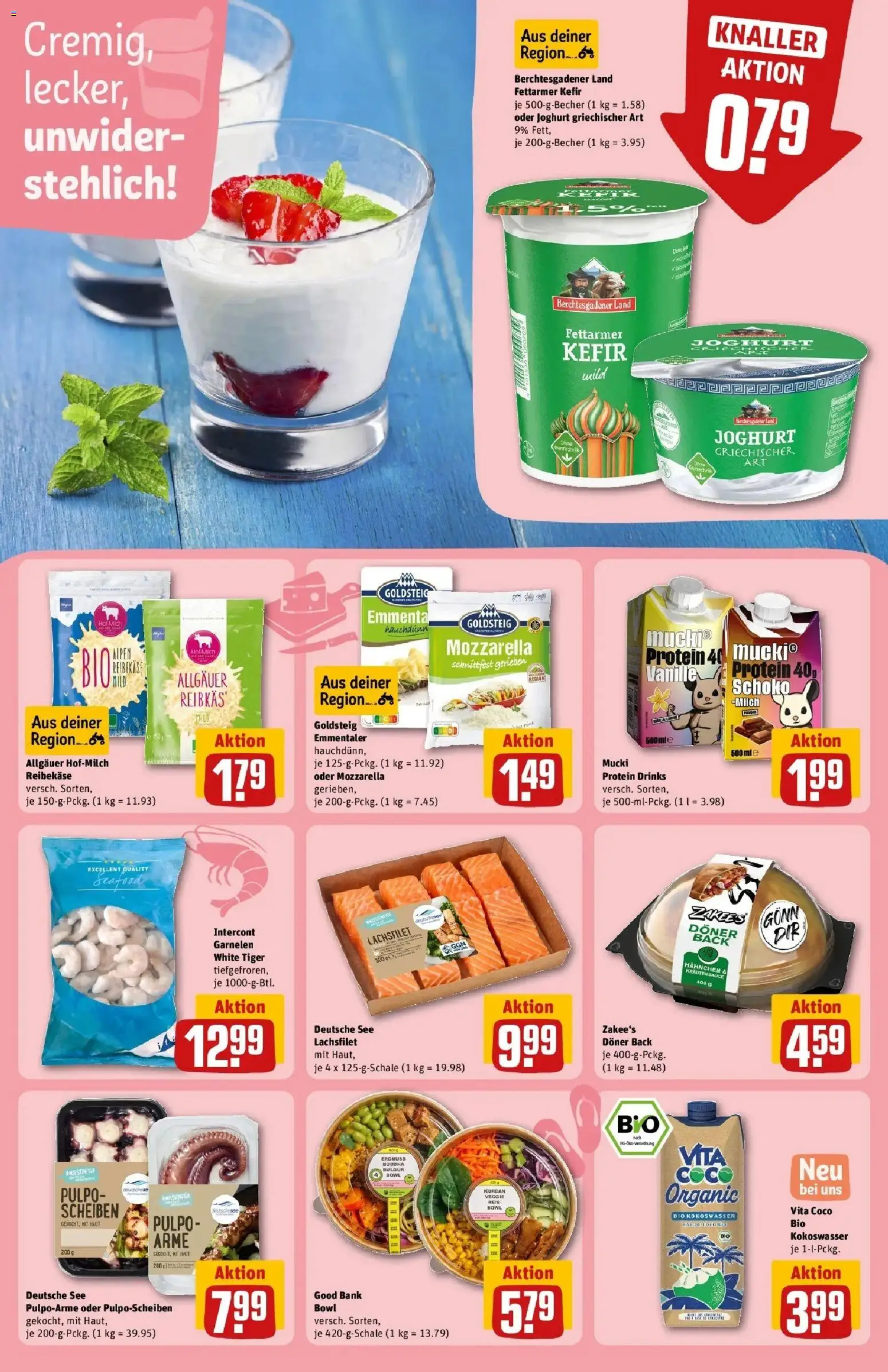 Rewe Prospekt München – gültig ab 13.07.2026 | Seite: 17 | Produkte: Hahnchen, Milch, Mozzarella, Reis
