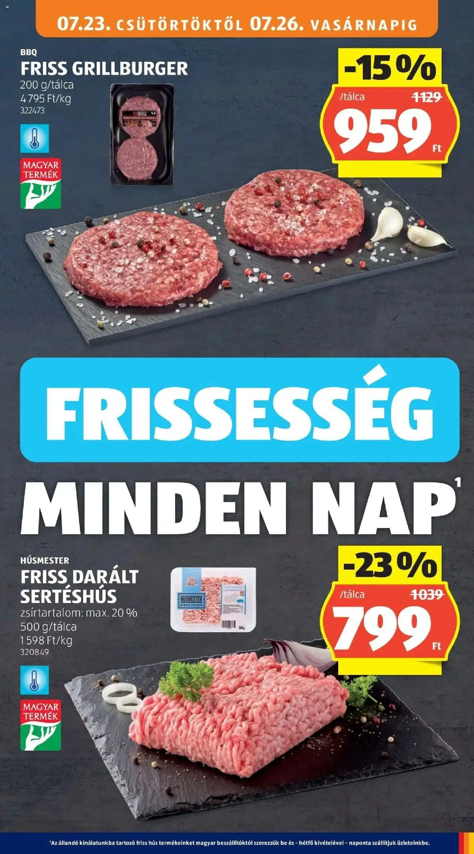 Aldi akciós ujság - amely érvényes a következő dátumtól: 2026.07.18. | Oldal: 19 | Termékek: Hús, Darált sertéshús, Sertéshús