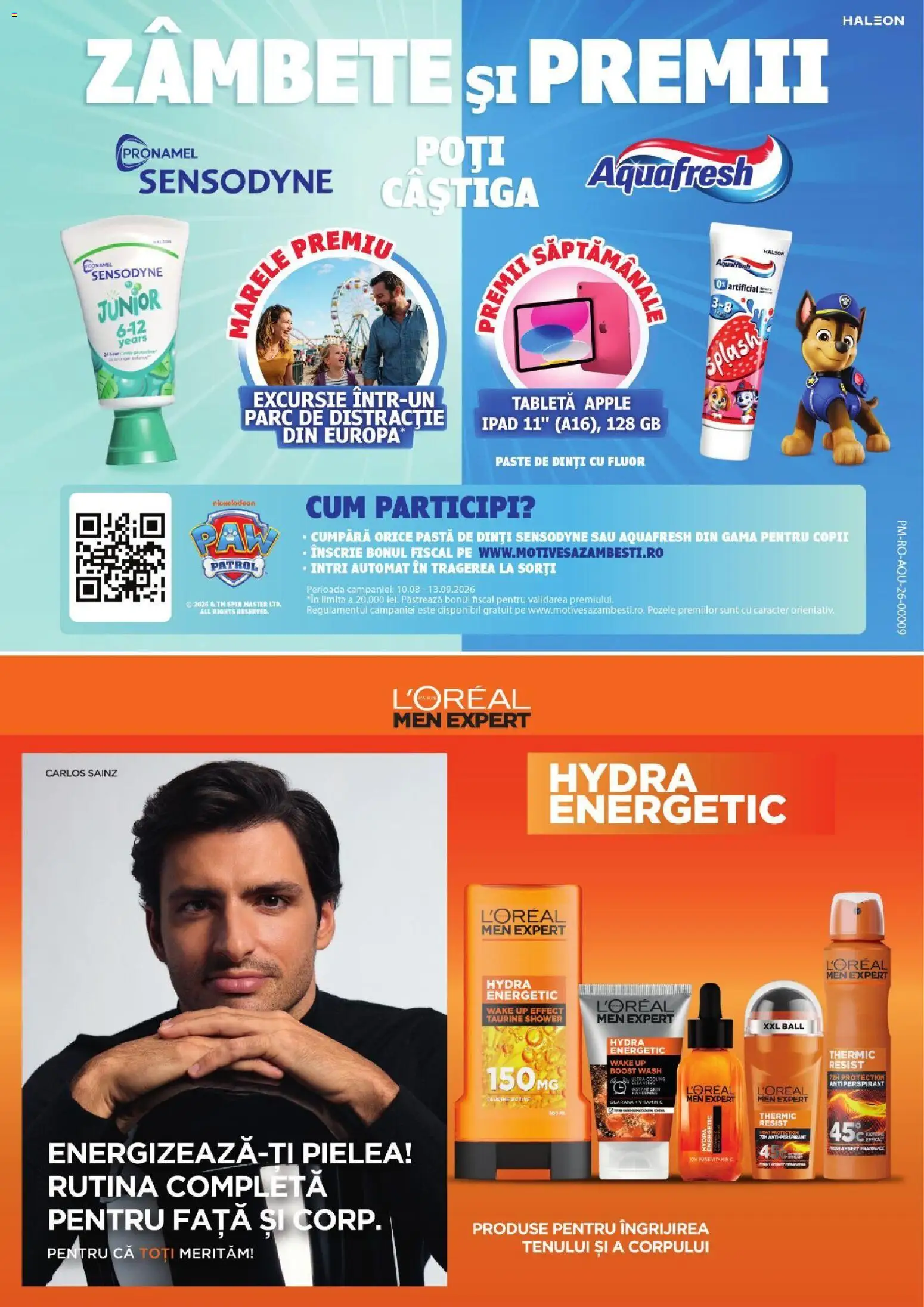 Noul catalog Mega Image – valabil de la 30.07.2026 | Pagină: 47 | Produse: Apple, Antiperspirant, Pastă de dinți, Paste