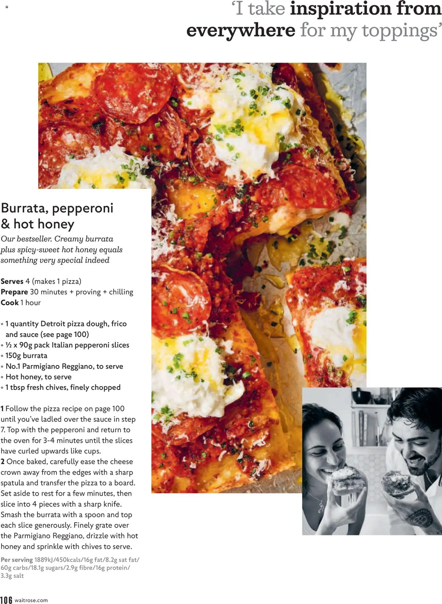 {H1} | Page: 106 | Products: Burrata, Pizza, Oven, Grate