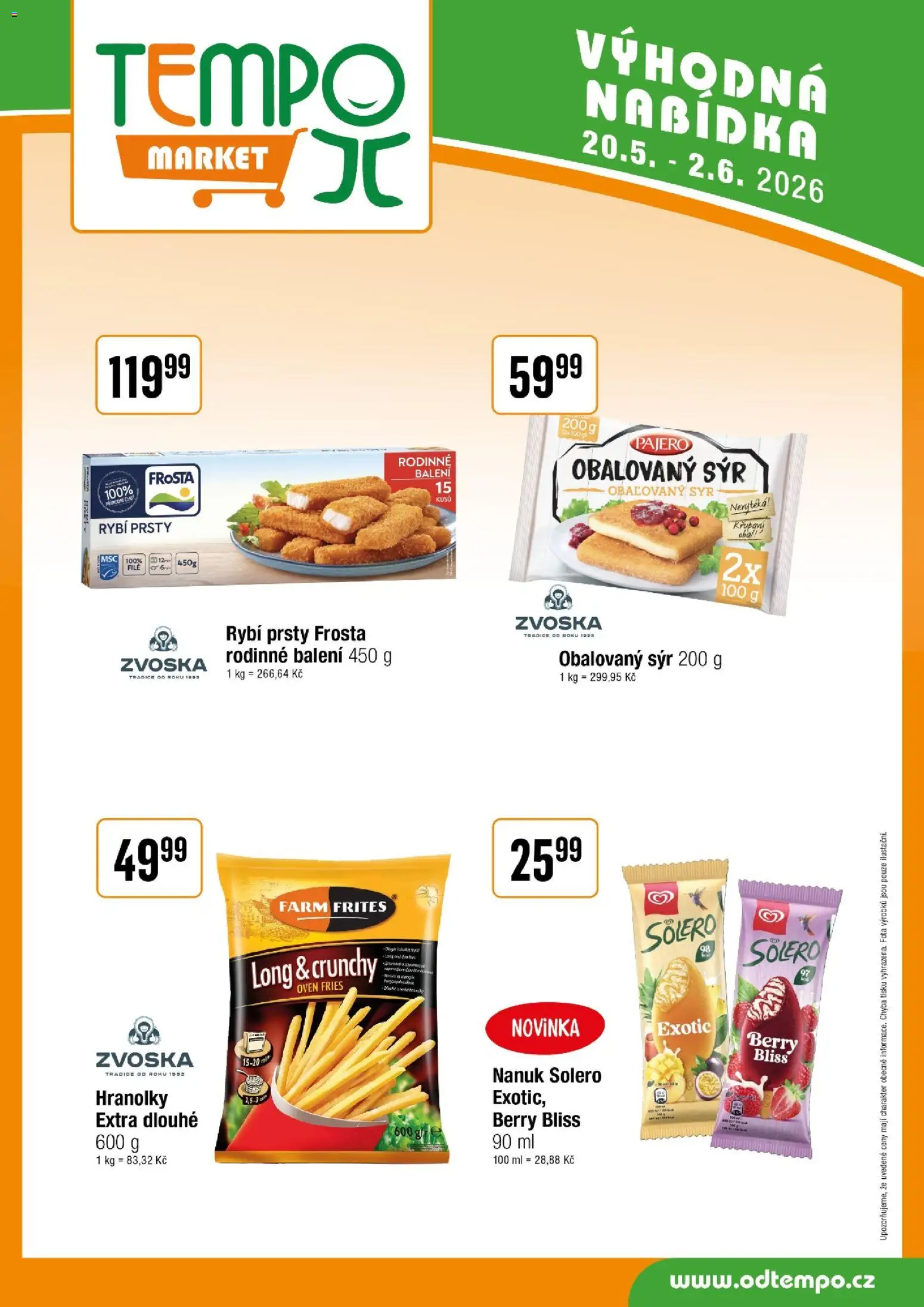 Tempo leták od 20.05.2026 | Strana: 11 | Produkty: Nanuk, Sýr, Hranolky, Rybí prsty