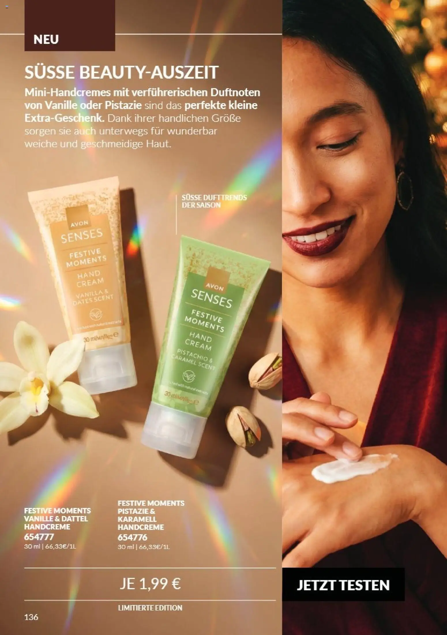 Avon Black Friday – gültig ab 01.11.2026 | Seite: 136 | Produkte: Handcreme, Vanille, Dattel