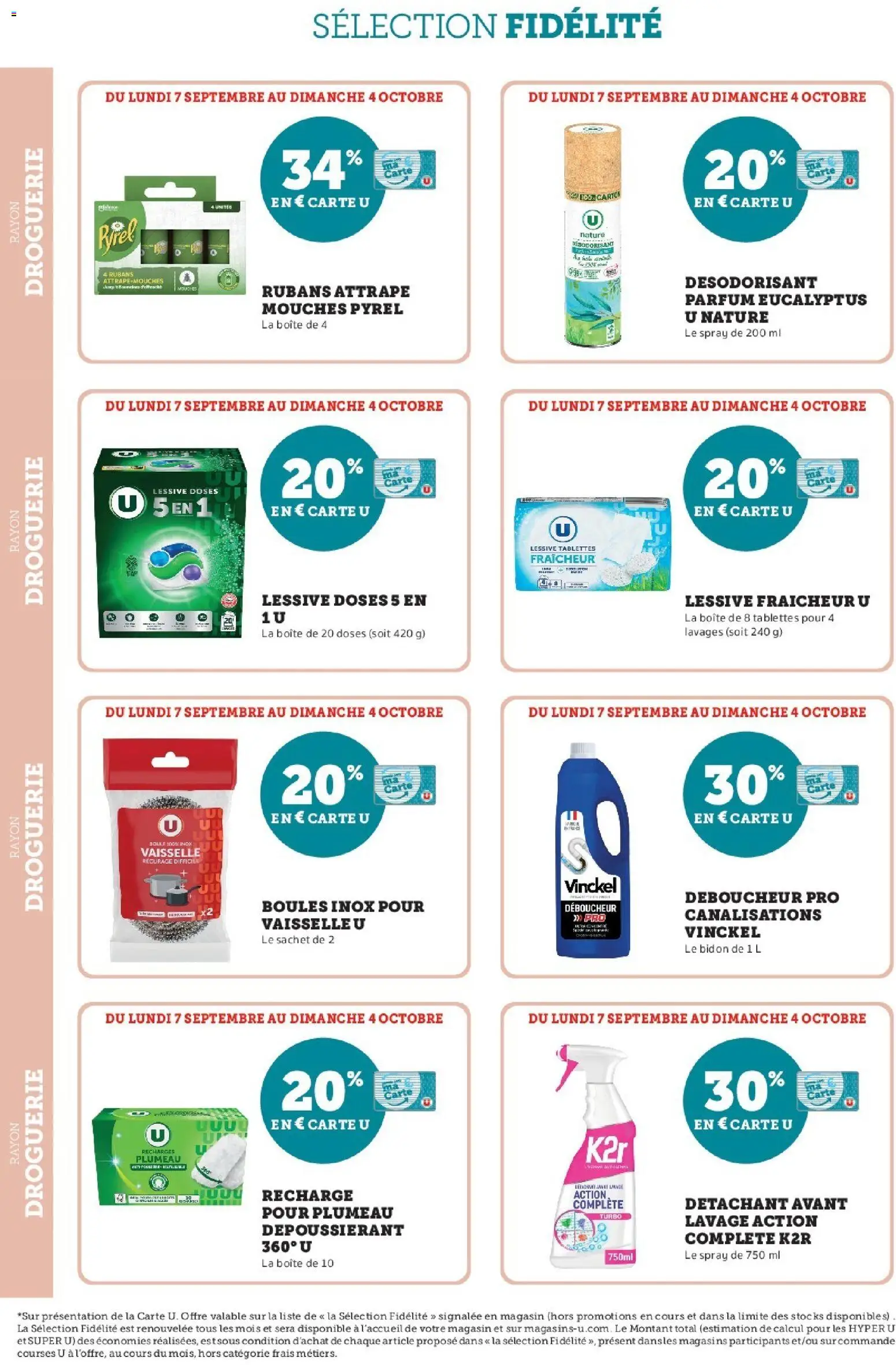 {H1} | Page: 10 | Produits: Déboucheur, Désodorisant, Détachant, Lessive