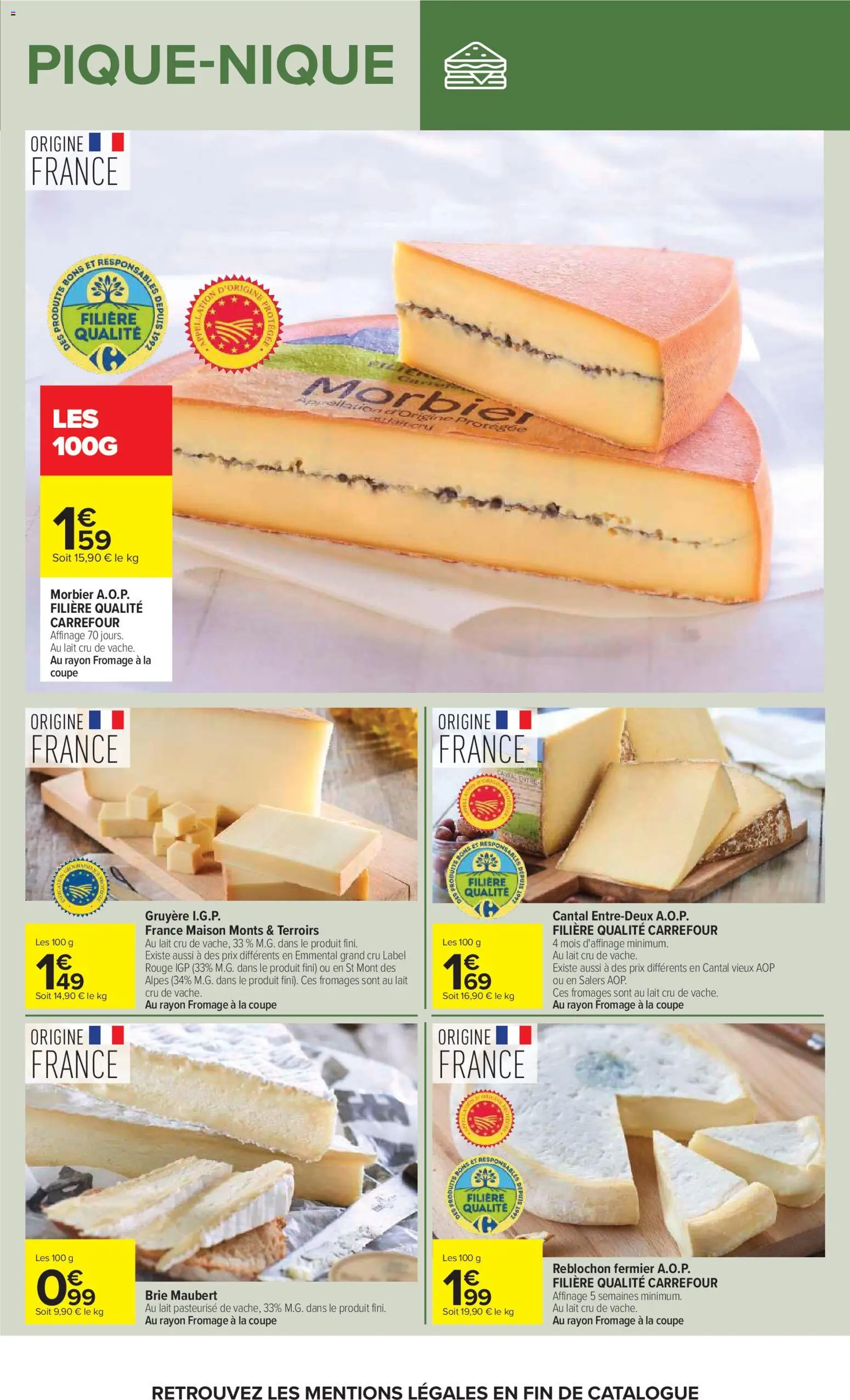 {H1} | Page: 21 | Produits: Emmental, Lait, Fromage, Brie