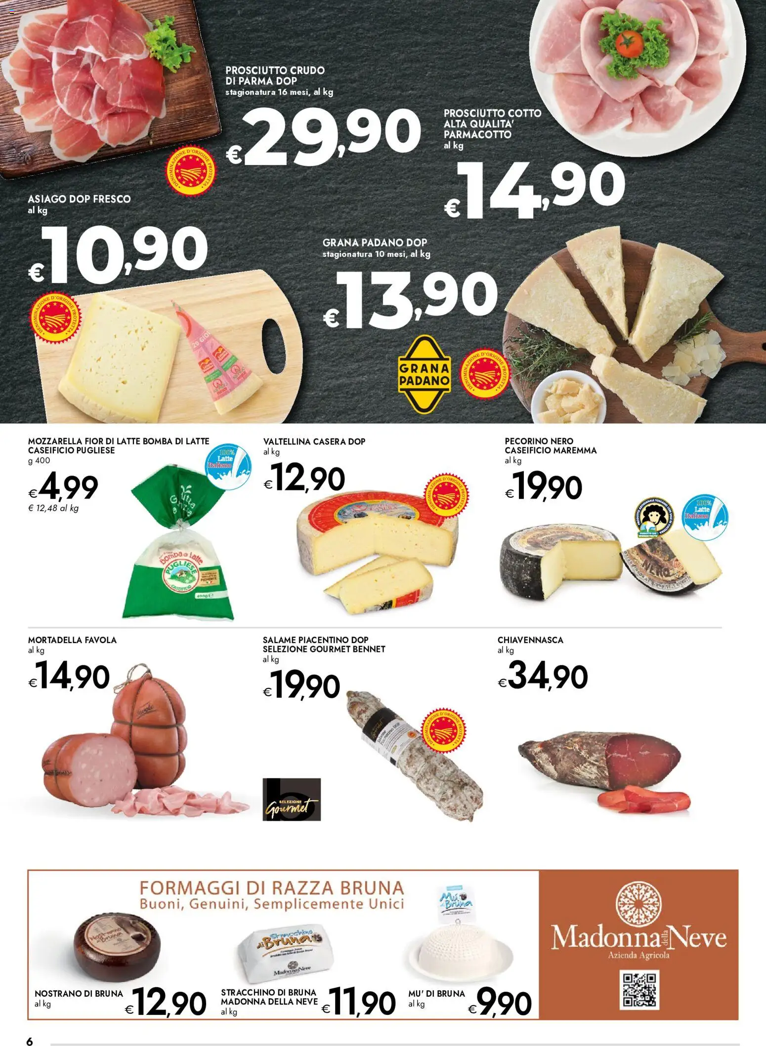 Volantino bennet del 07.05.2026 | Pagina: 6 | Prodotti: Prosciutto Cotto, Latte, Mortadella, Stracchino