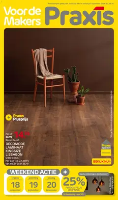 Praxis folder - Voorbeeld van een folder van Praxis, geldig van 14-09-2026