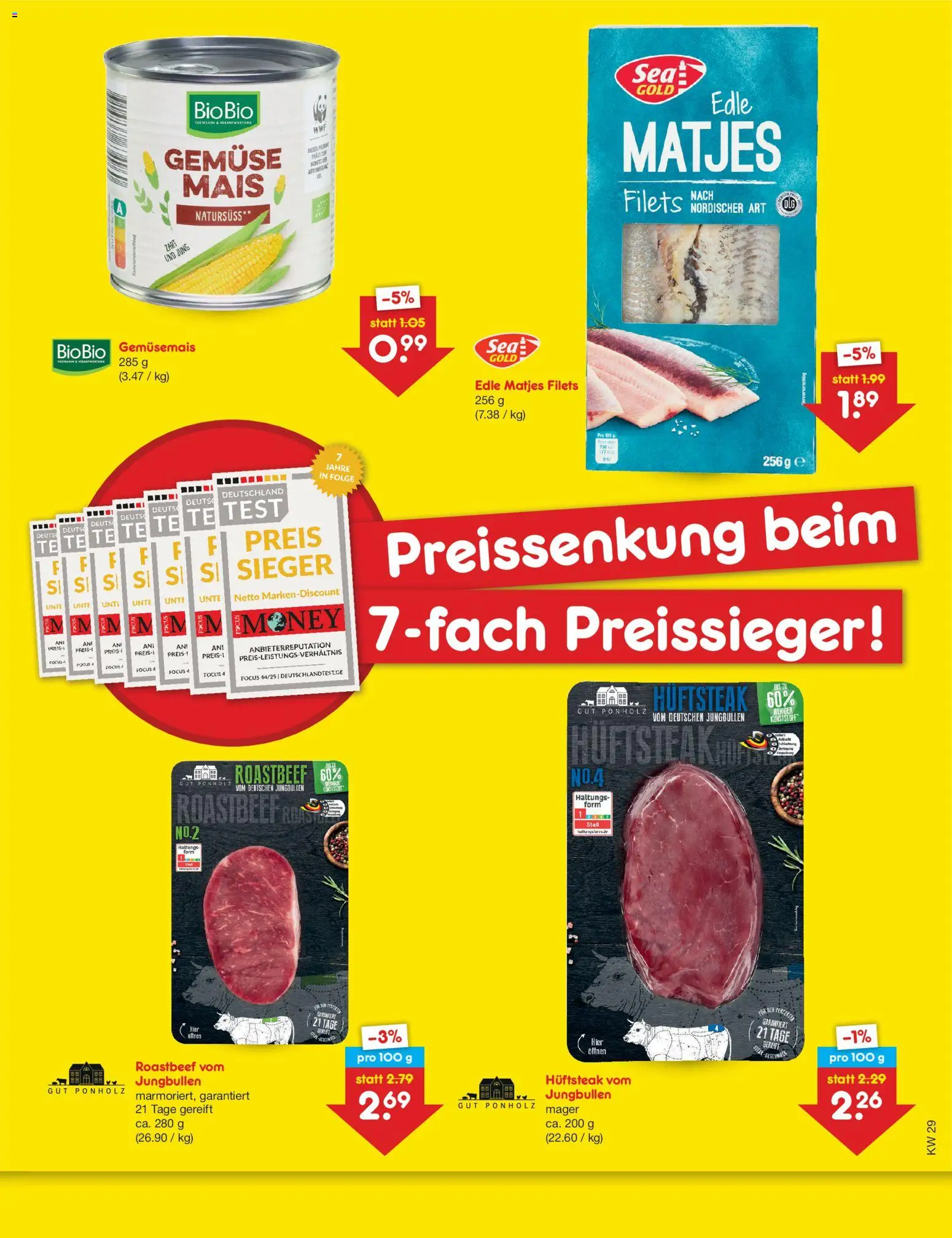 Netto Marken-Discount Preissenkung auf Dauer – gültig ab 16.07.2026 | Seite: 2 | Produkte: Roastbeef, Gemüse
