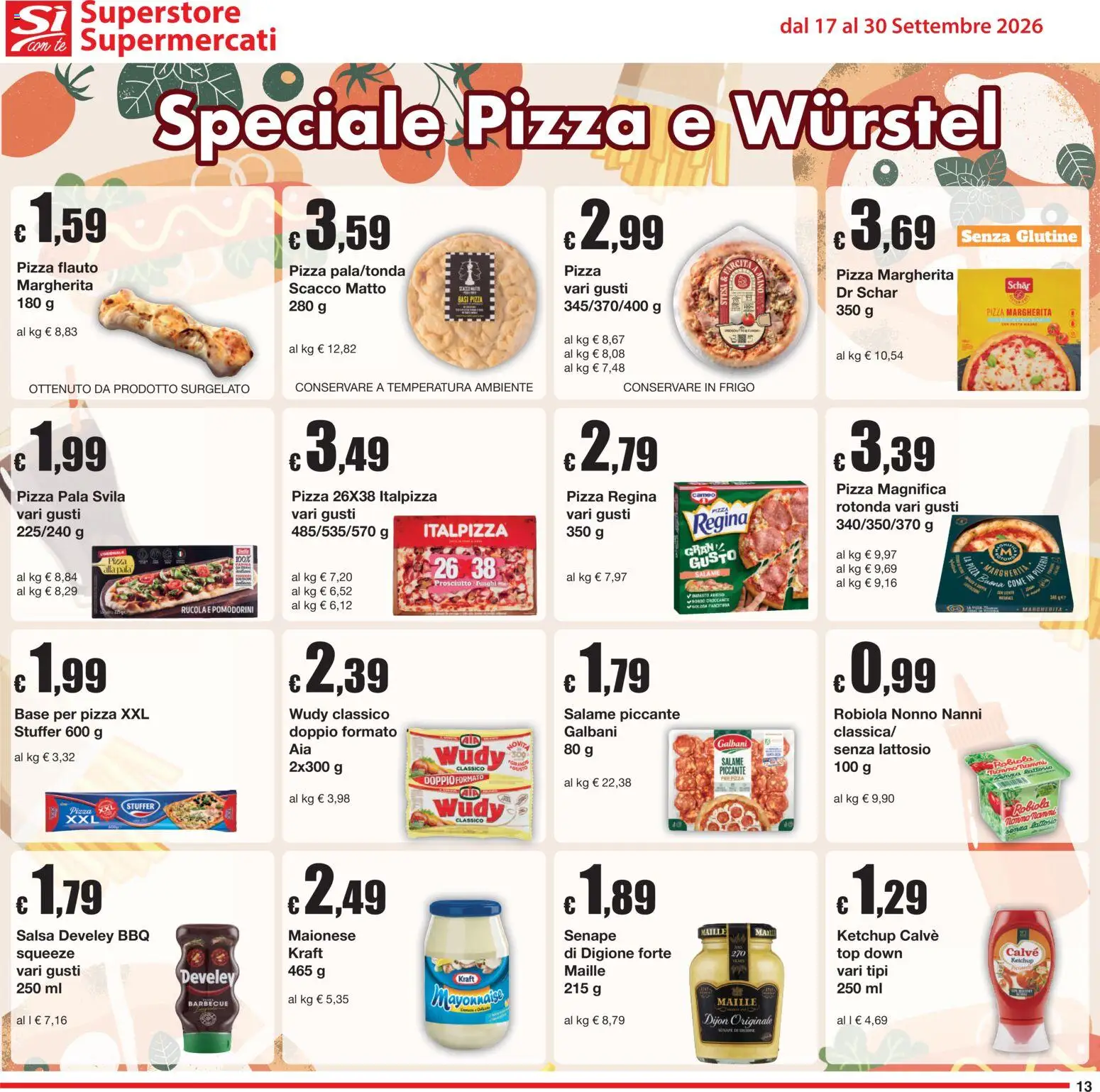 Volantino Sì con Te del 17/09/2026 | Pagina: 13 | Prodotti: Maionese, Barbecue, Wurstel, Senape