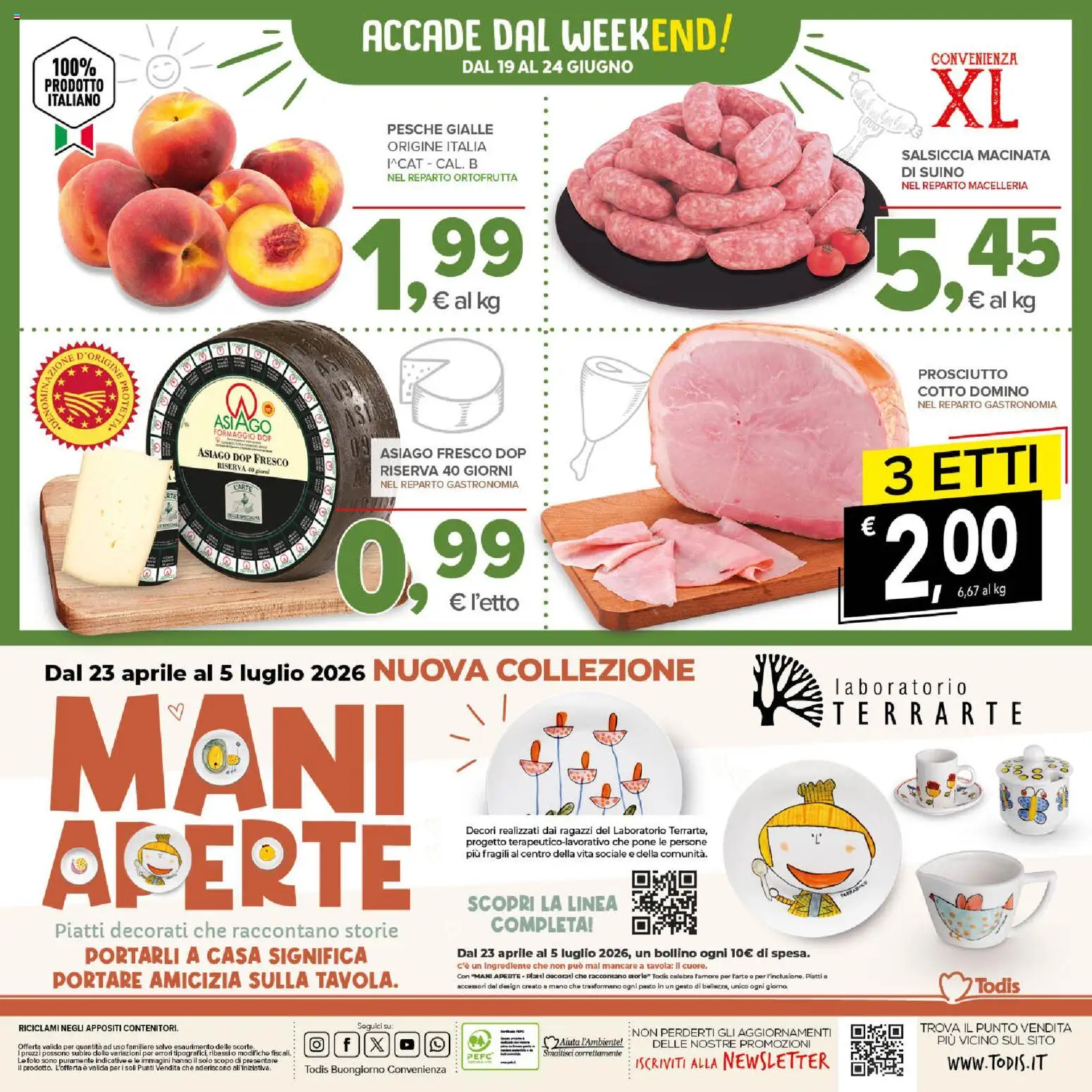 Volantino Todis del 11.06.2026 | Pagina: 24 | Prodotti: Prosciutto Cotto, Formaggio, Prosciutto, Salsiccia