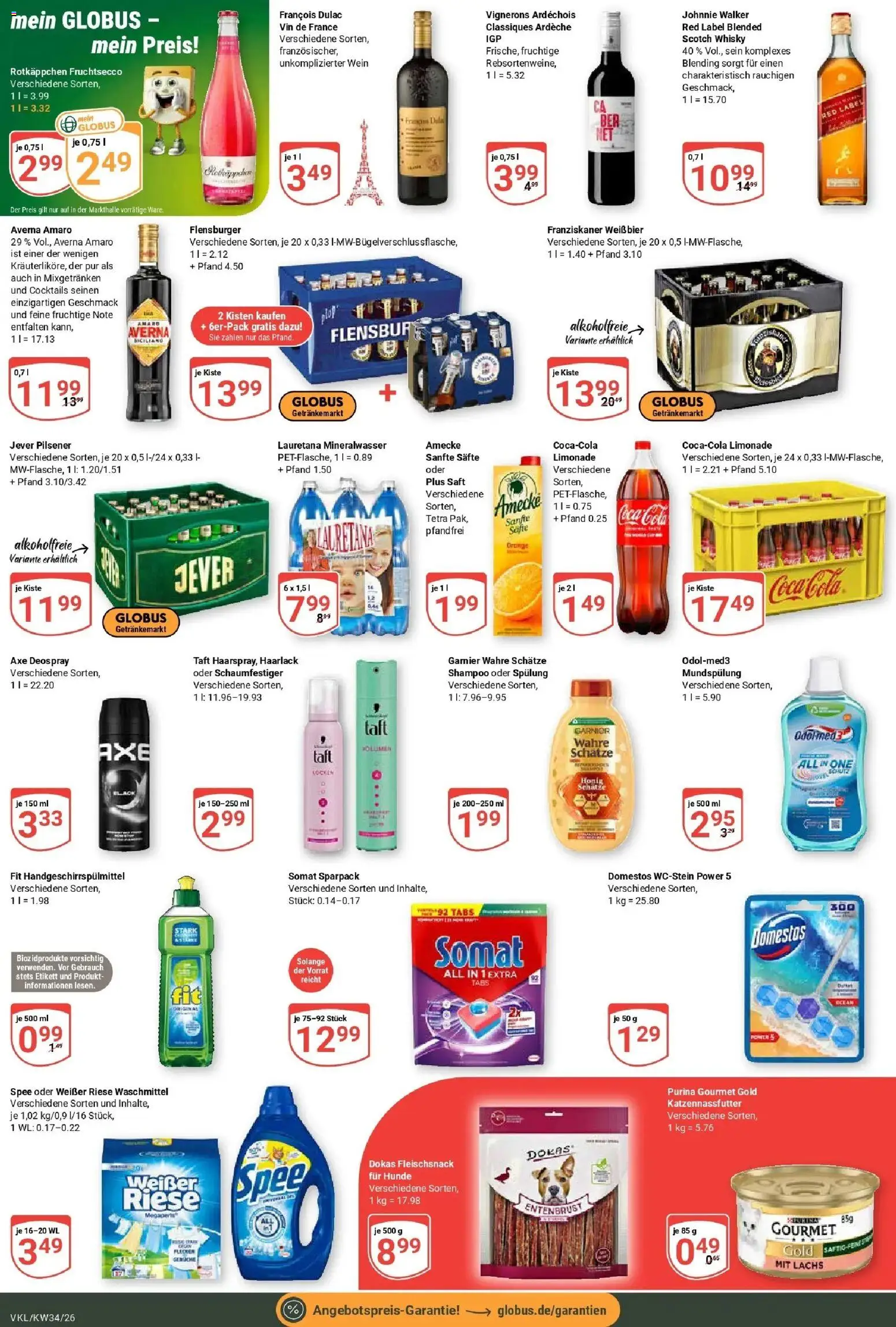 Globus Prospekt Völklingen (ab 17.08.2026) » Angebote online | Seite: 10 | Produkte: Whisky, Flensburger, Waschmittel, Saft