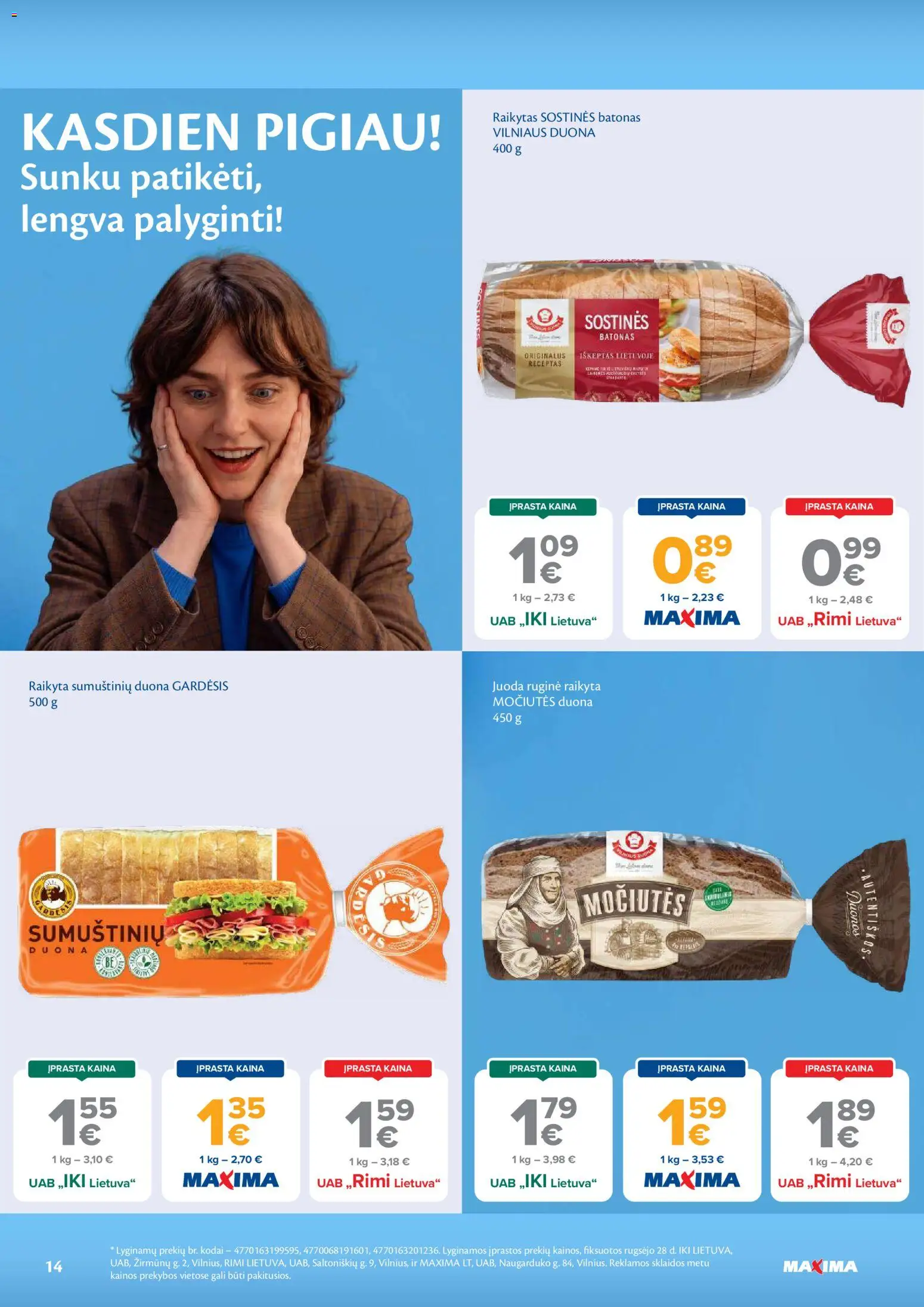 MAXIMA akcijos nuo 2026.10.06 | Puslapis: 14 | Prekių: Batonas, Duona