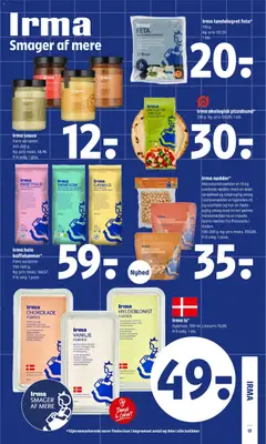 Irma Vanilje flødeis, Blød og cremet vaniljeis med en udpræget smag af bourbon vanilje fra Madagaskar. Lavet i Nordjylland på dansk fløde. Udviklet i samarbejde med dessertkokken Morten Heiberg gyldig fra 30.04.2026 | Side: 15