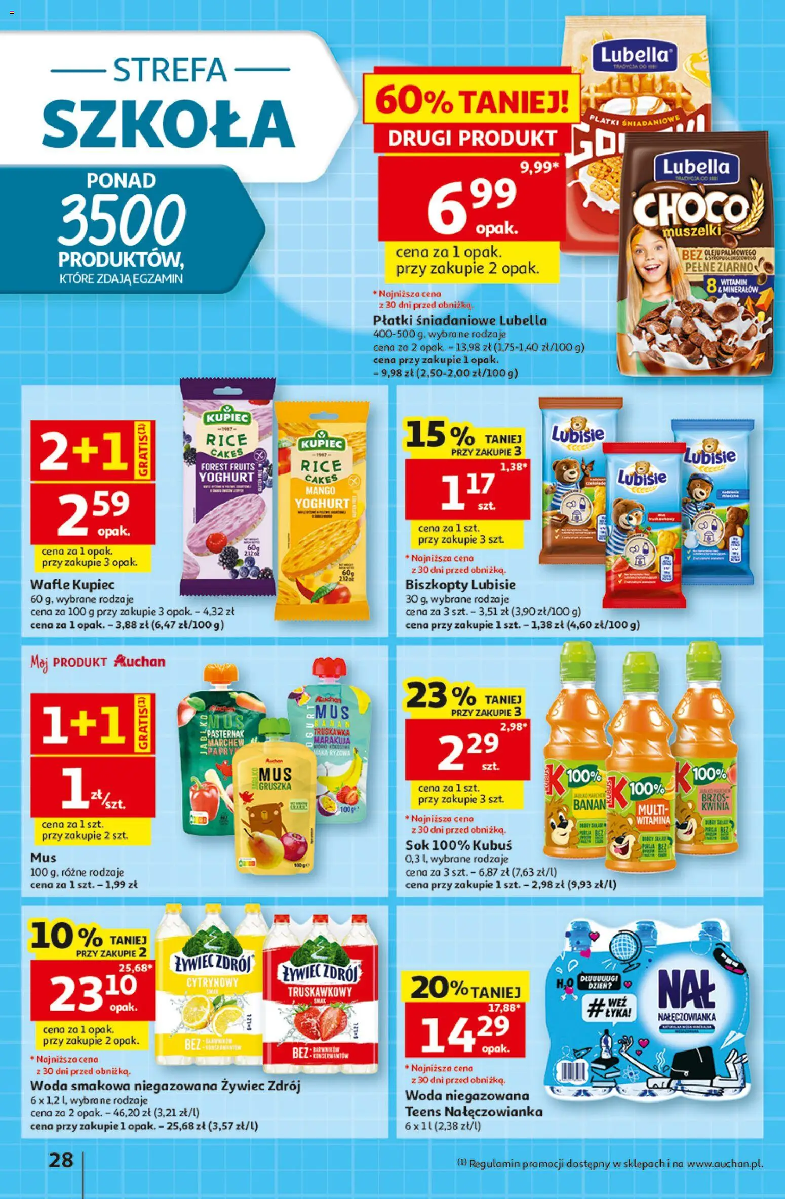 Auchan gazetka - 30 Lat Hipermarket od 20.08.2026 | Strona: 28 | Produkty: Mango, Biszkopty, Woda smakowa, Płatki