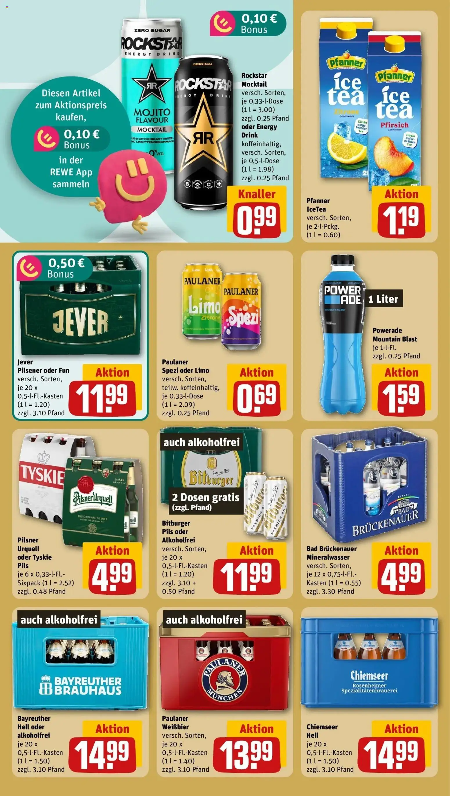 Rewe Prospekt Nürnberg / Maxfeld – gültig ab 05.07.2026 | Seite: 18 | Produkte: Bitburger, Energy, Jever, Pfirsich