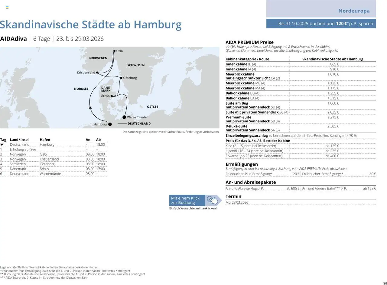 Aida Sommer 2026 – gültig ab 01.03.2026 | Seite: 35 | Produkte: Bett