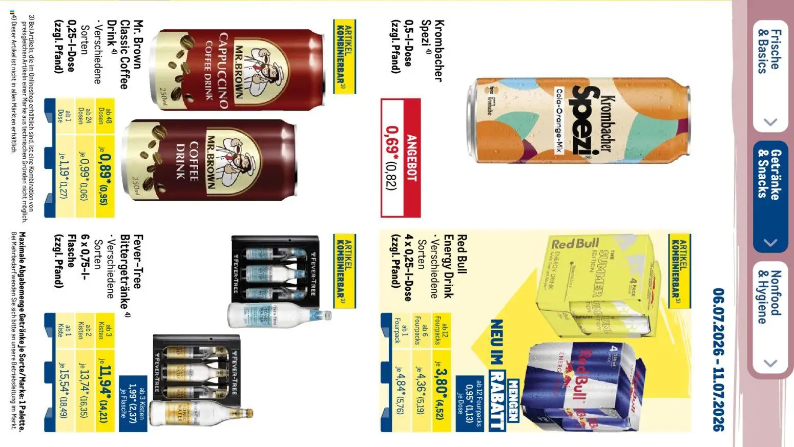 Metro Prospekt – gültig ab 06.07.2026 | Seite: 29 | Produkte: Red bull, Energy, Krombacher