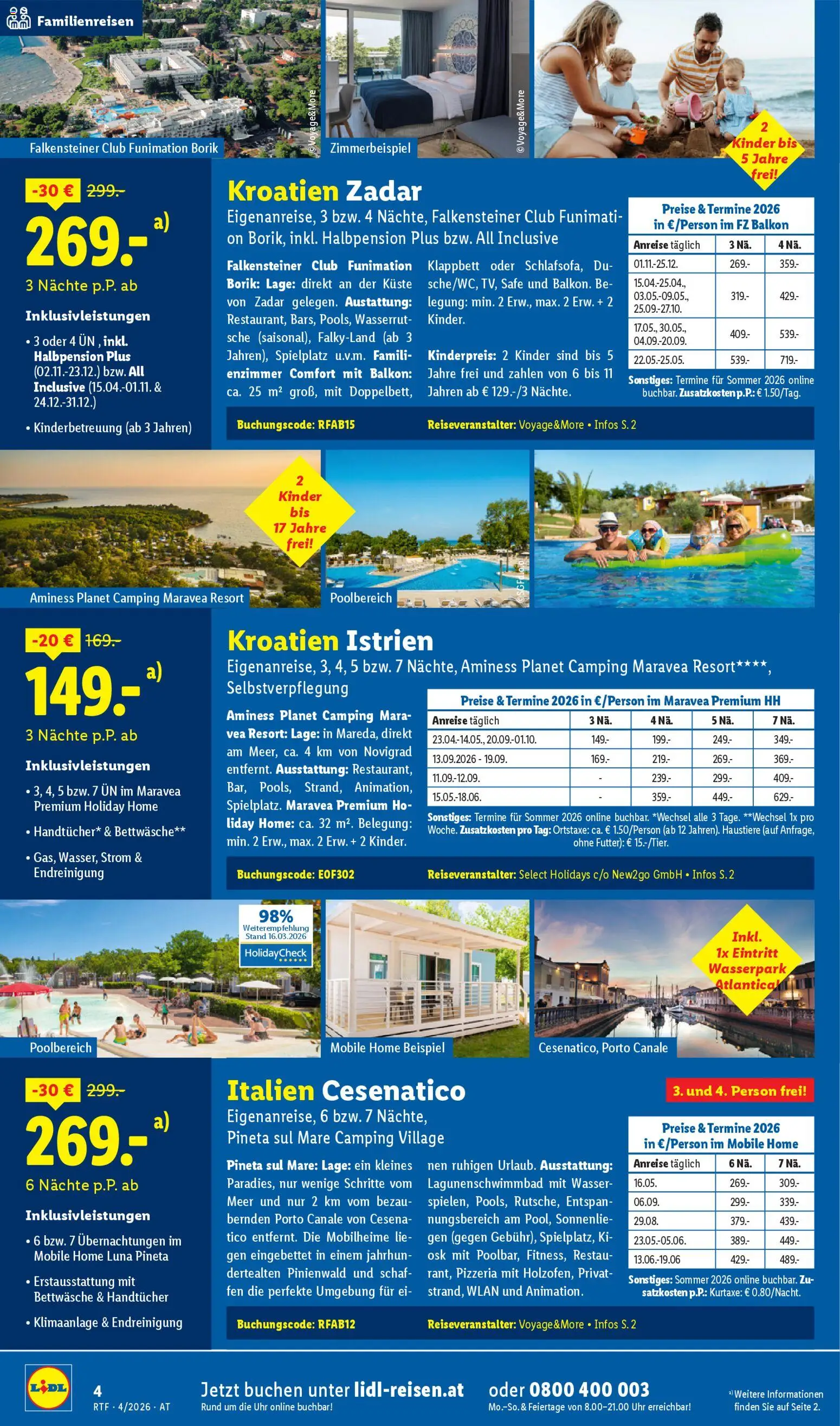 Lidl April/Mai Reise - Highlights gültig ab 11.04.2026 | Seite: 4 | Produkte: Wasser, Uhr, Klimaanlage