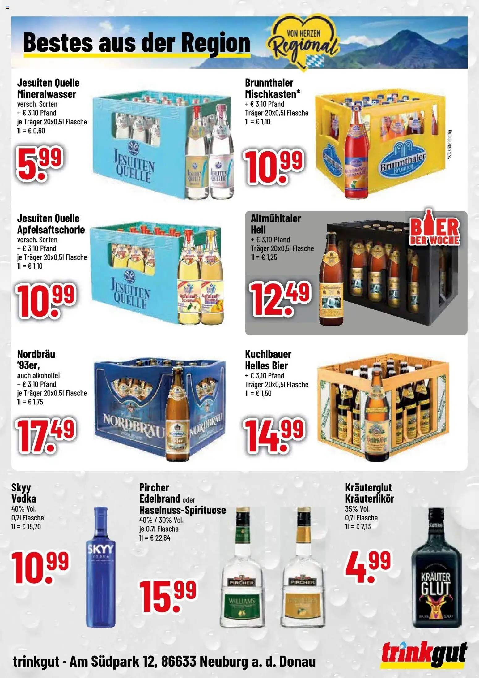 Trinkgut Prospekt Neuburg An Der Donau (ab 12.10.2026) » Angebote online | Seite: 4 | Produkte: Bier, Mineralwasser, Vodka