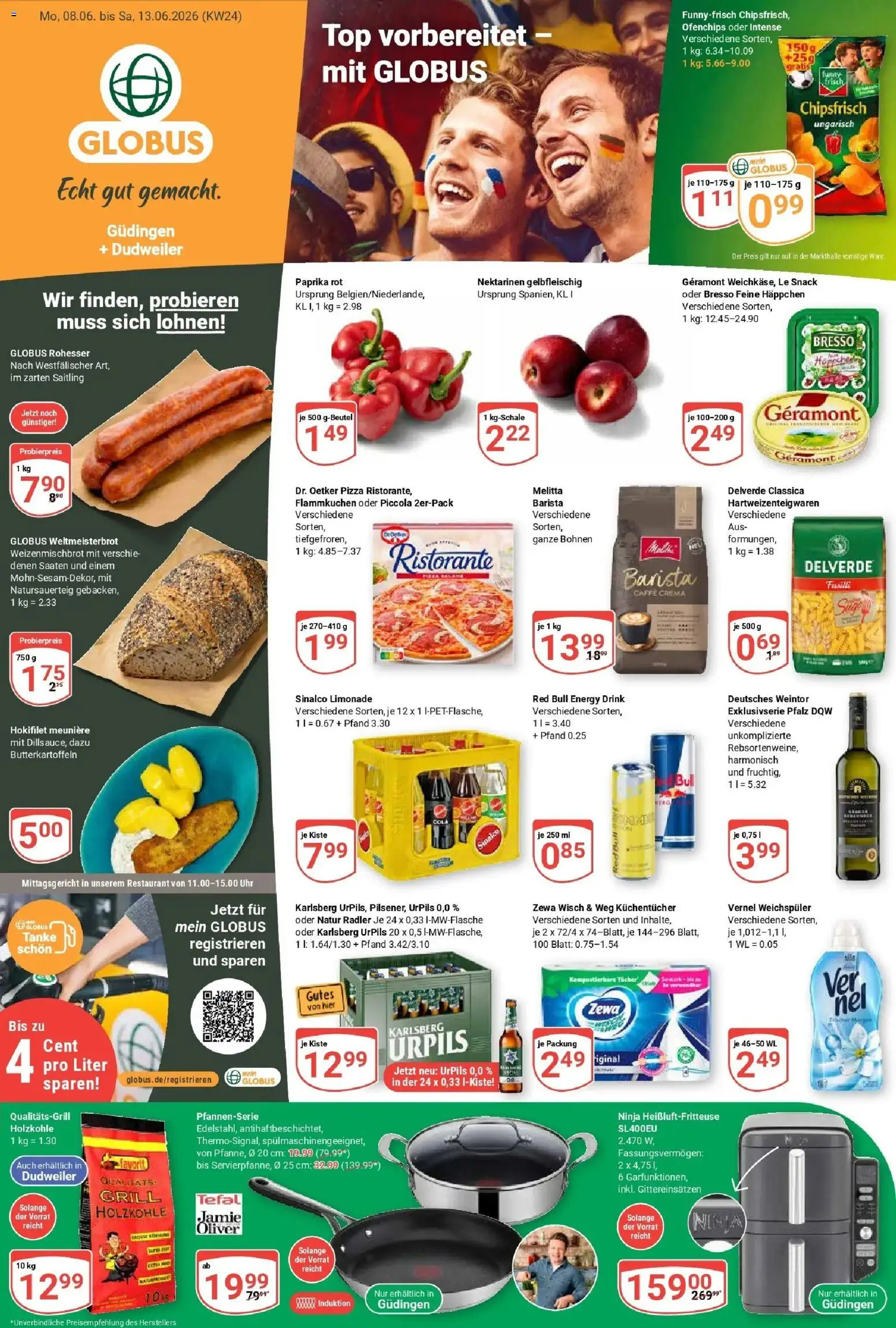 Globus Prospekt Saarbrücken-Dudweiler – gültig ab 08.06.2026 | Seite: 3 | Produkte: Grill, Paprika rot, Weichspüler, Paprika