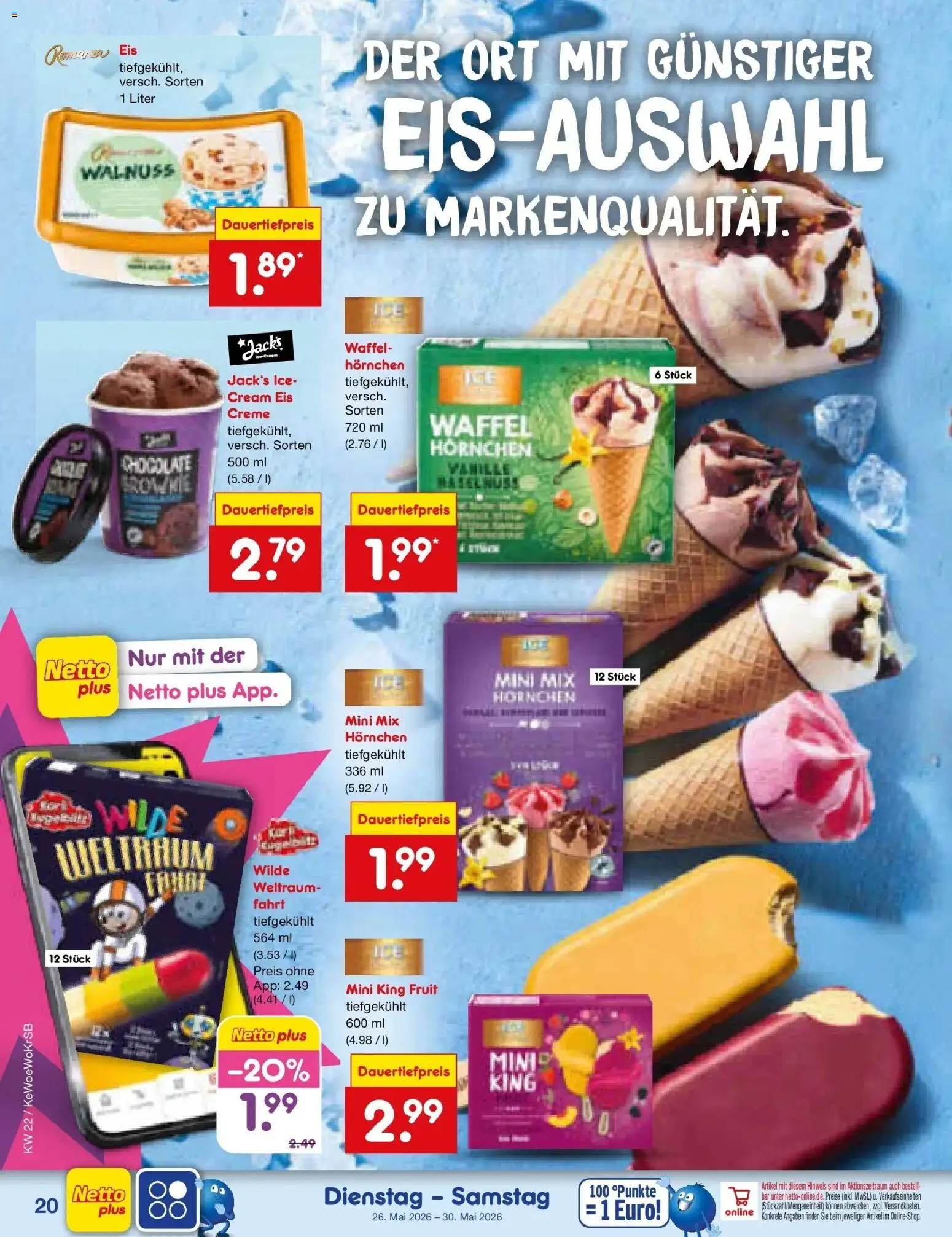 Netto Marken-Discount Prospekt Bonn – gültig ab 26.05.2026 | Seite: 26 | Produkte: Creme, Eis