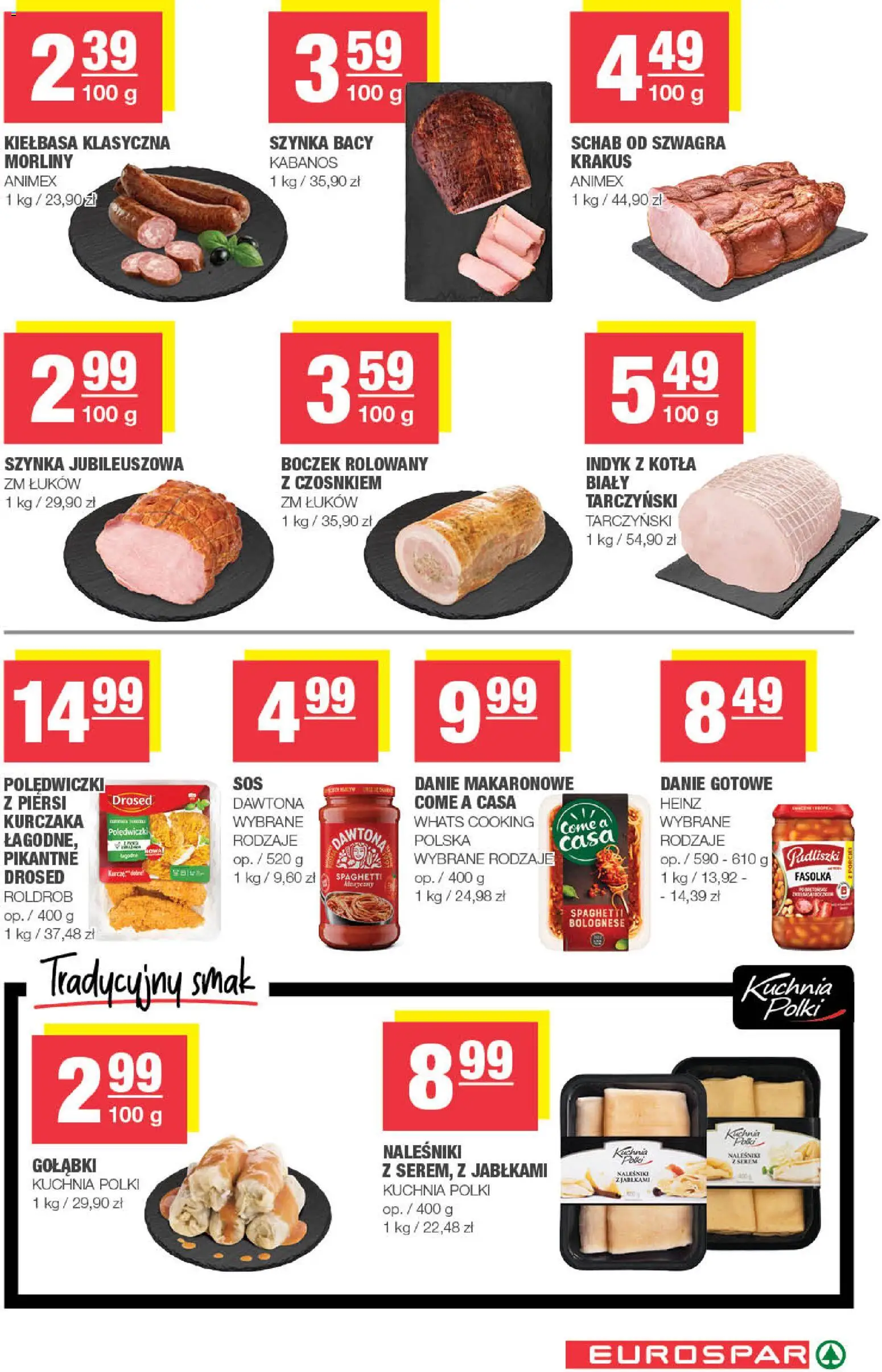 Spar gazetka - Eurospar od 17.06.2026 | Strona: 7 | Produkty: Schab, Piersi, Boczek, Naleśniki