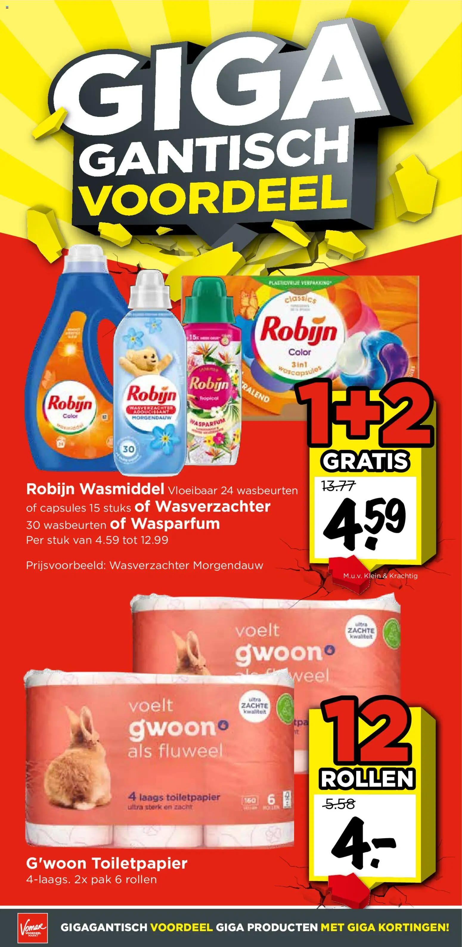 {H1} | Pagina: 13 | Producten: Wasmiddel, Wasverzachter, Robijn, Toiletpapier