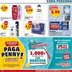 Anteprima del volantino DEODORANTE NIVEA, spray 150 ml roll-on 50 ml valido a partire dal 24/09/2026 | Pagina: 17 | Prodotti: Shampoo, Deodorante, Dentifricio, Fazzoletti