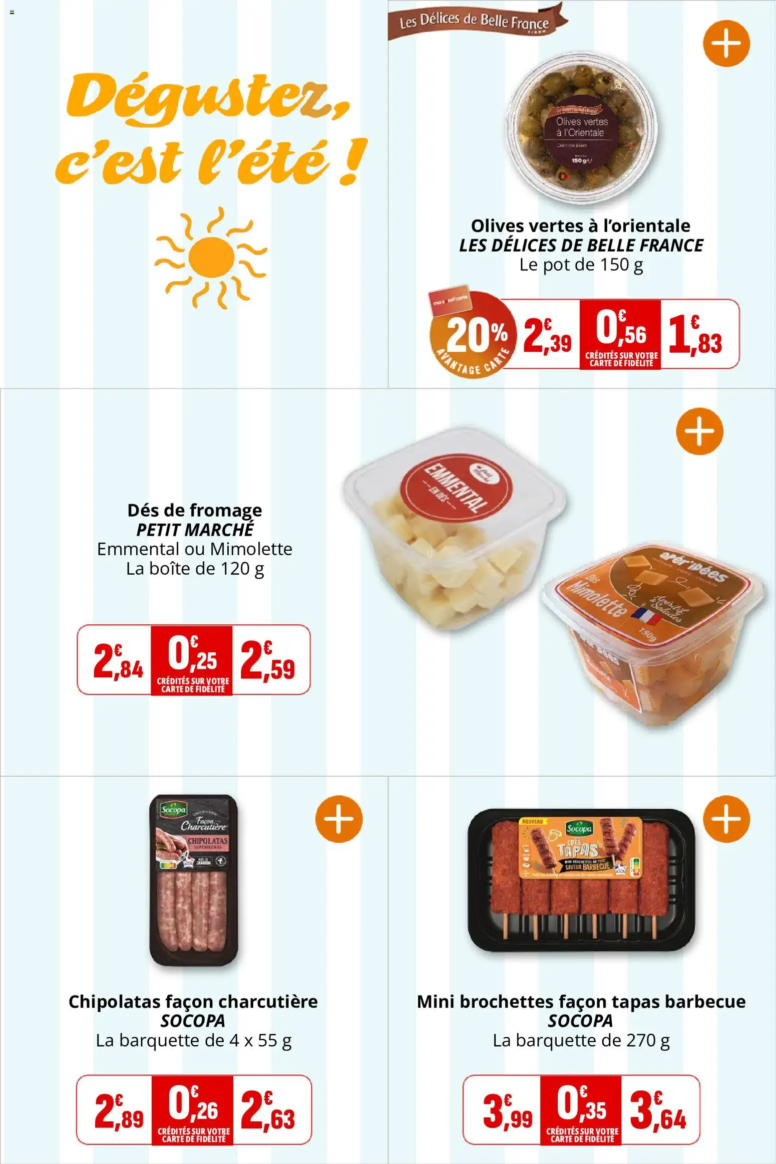 {H1} | Page: 7 | Produits: Olives, Barbecue, Emmental, Fromage