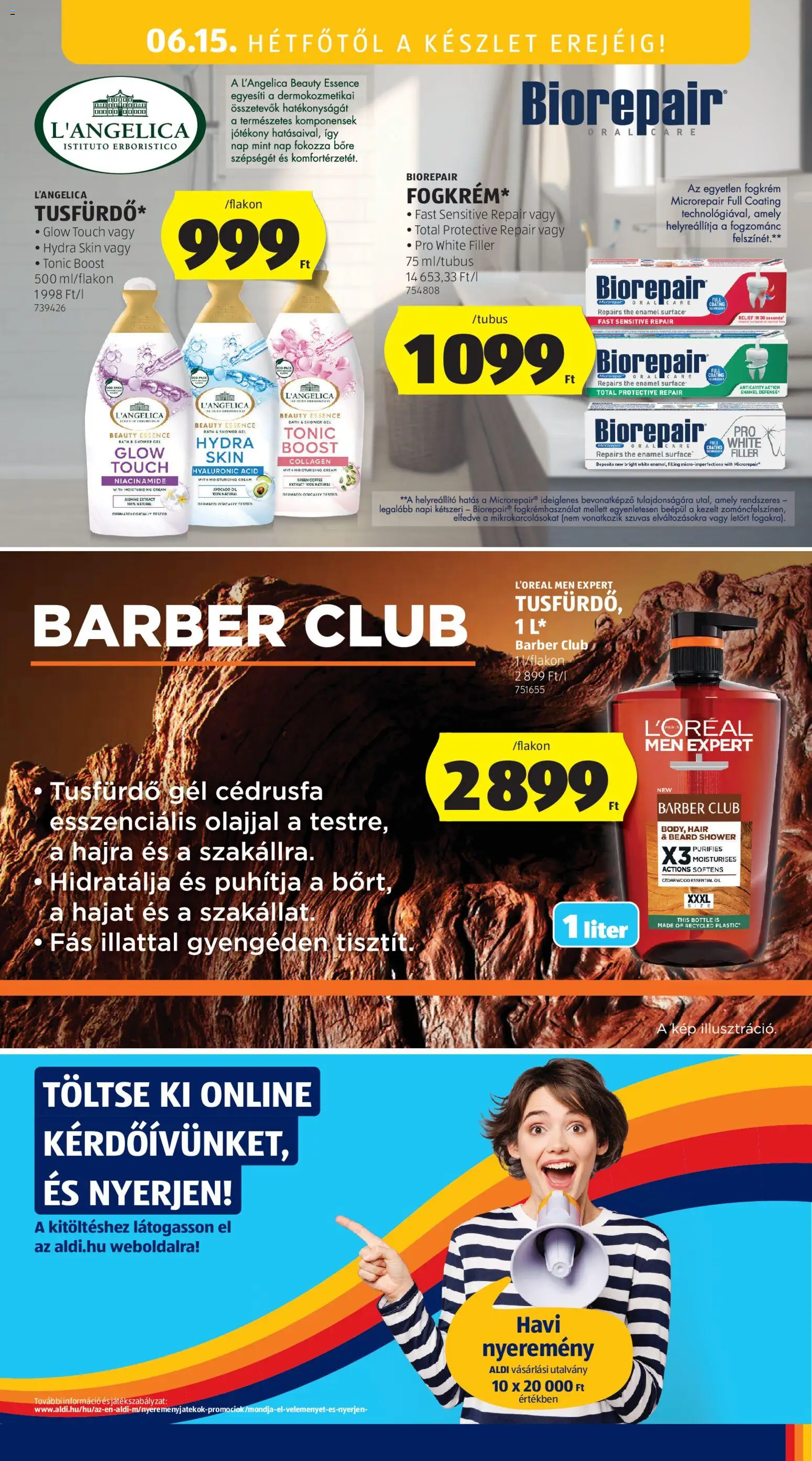 Aldi akciós ujság - amely érvényes a következő dátumtól: 11.06.2026 | Oldal: 53 | Termékek: Tonic, Tusfürdő, Fogkrém