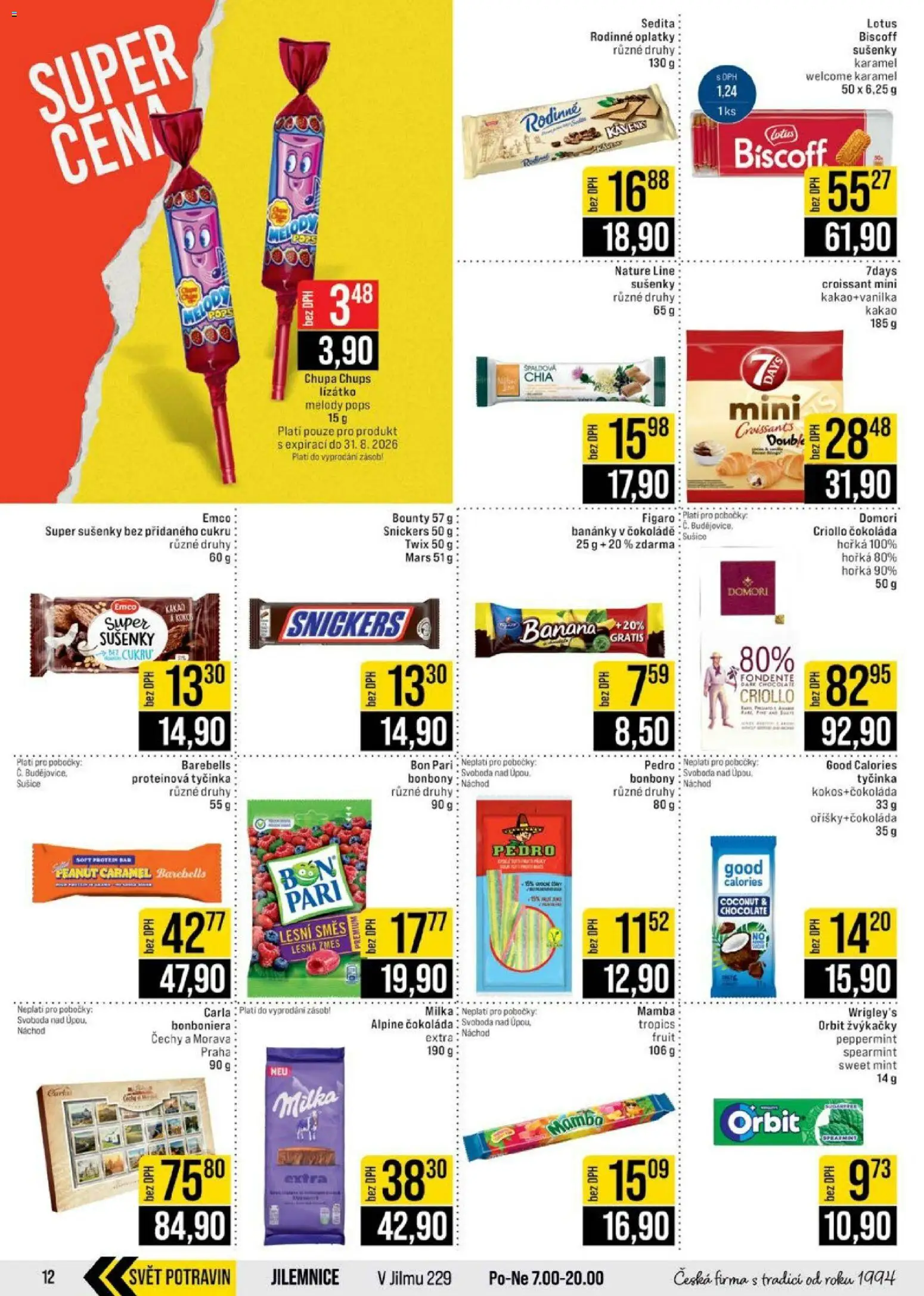Jip leták - Cash & Carry od 20.05.2026 | Strana: 12 | Produkty: Milka, Chia, Lotus Biscoff, Croissant