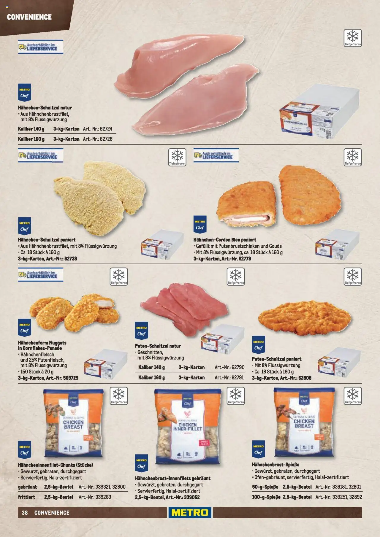 Metro  Fleischsortiment – gültig ab 01.05.2025 | Seite: 38 | Produkte: Gouda, Putenschnitzel