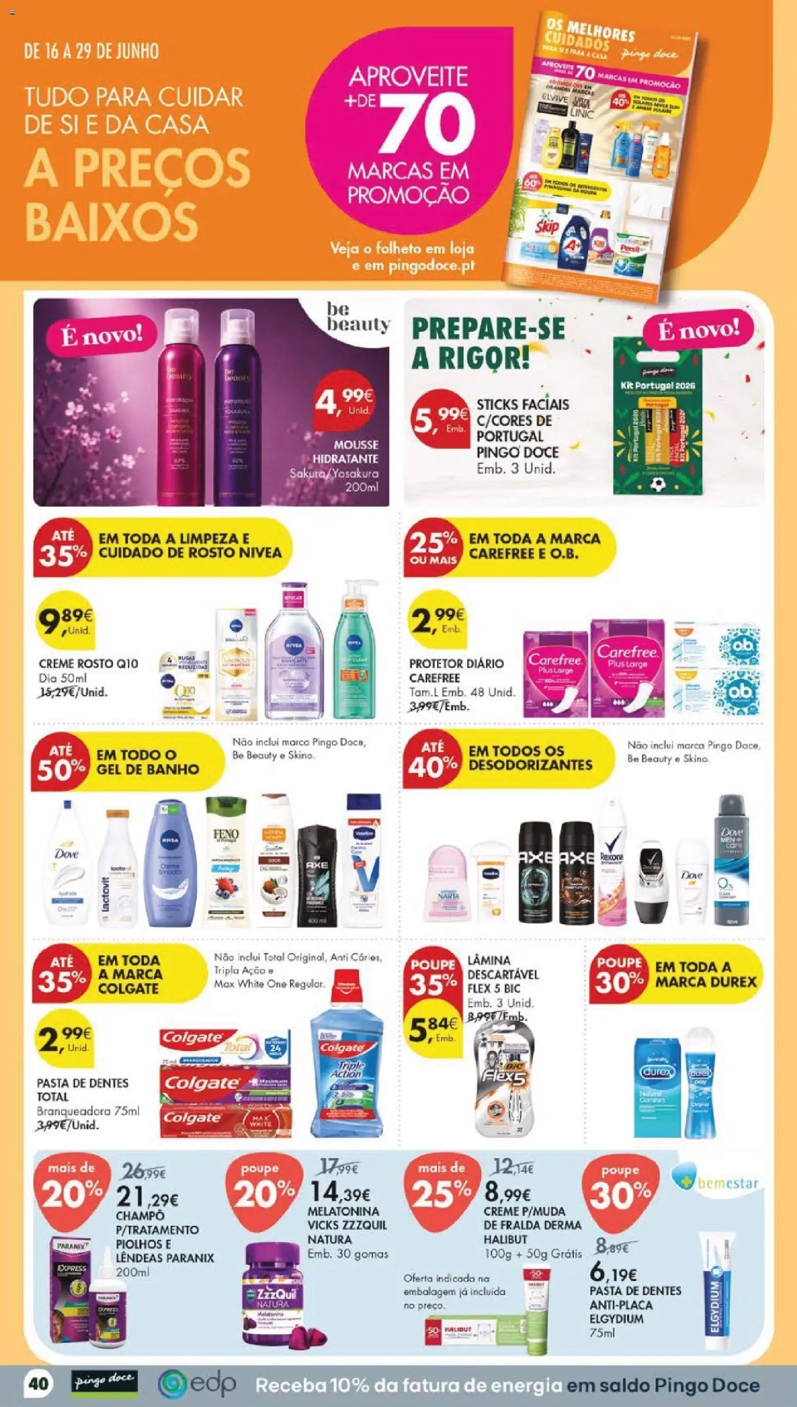 Pingo Doce folheto │ válido de 16.06.2026 | Página: 44 | Produtos: Gel de banho, Banho, Melatonina, Gomas