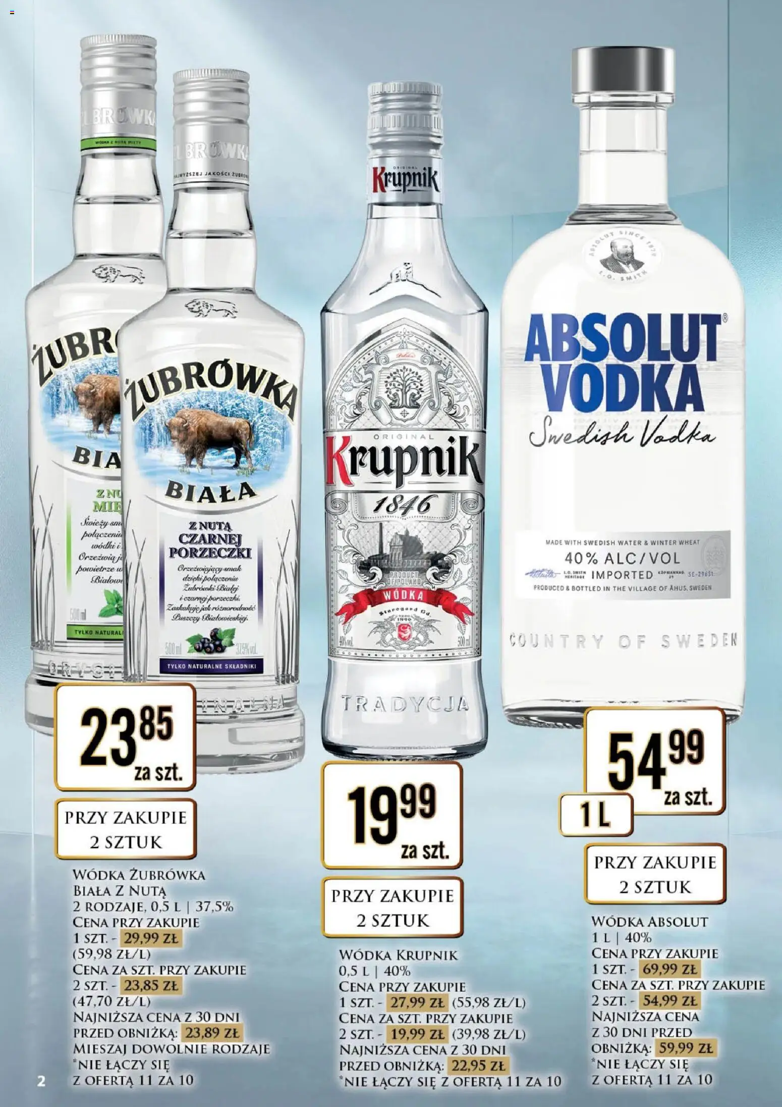 Dino gazetka alkoholowa od 04.09.2026 | Strona: 2 | Produkty: Wódka Absolut, Krupnik, Vodka, Wódka