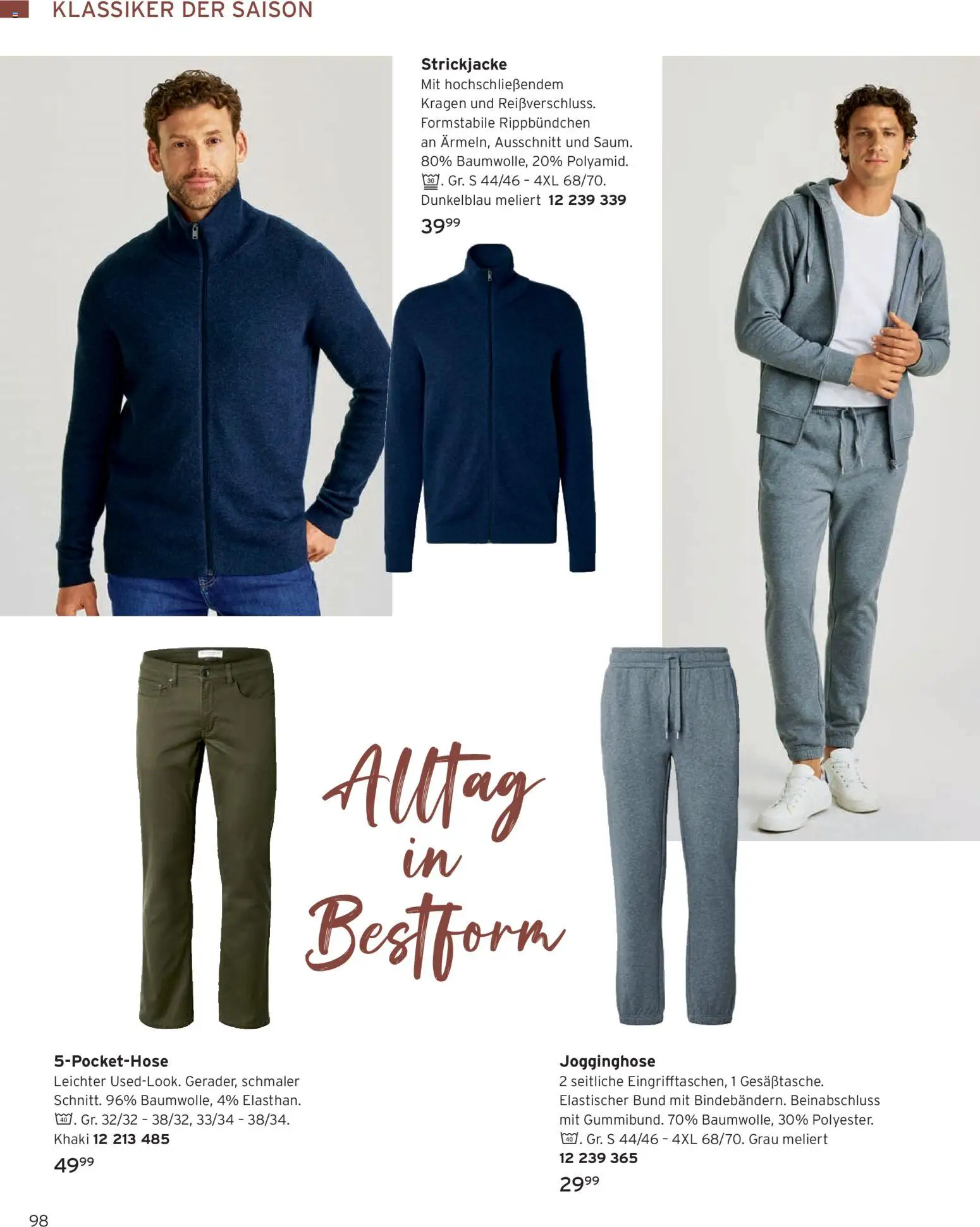 Angebote Tchibo – gültig ab 01.11.2026 | Seite: 98 | Produkte: Jogginghose, Strickjacke