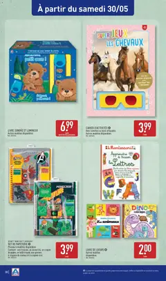 Aldi - Prévisualisation de Aldi catalogue valide à partir de 27.05.2026 | Page: 40 | Produits: Crayon, Stylo, Livre, Lunettes