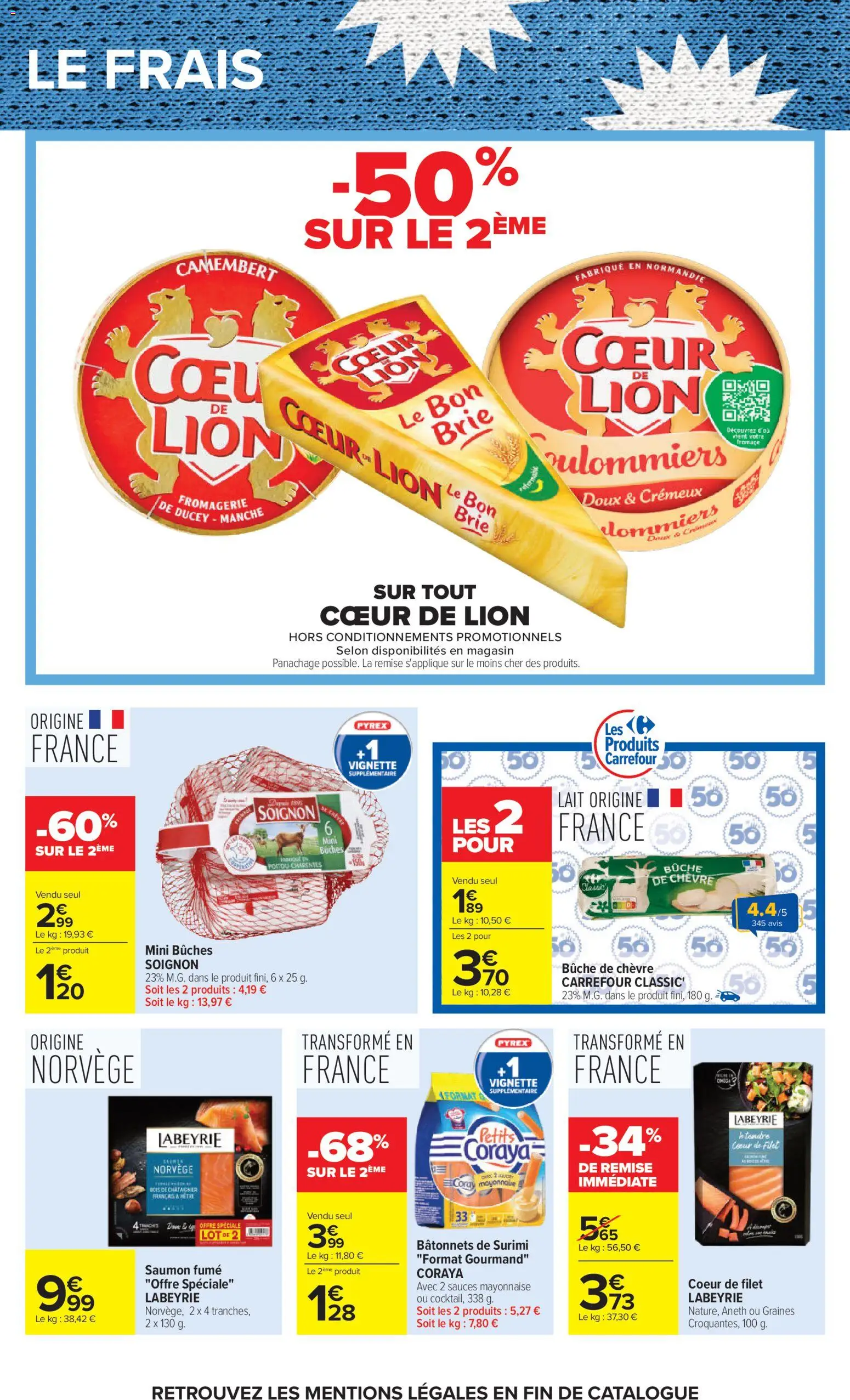 {H1} | Page: 58 | Produits: Lait, Brie, Saumon, Camembert