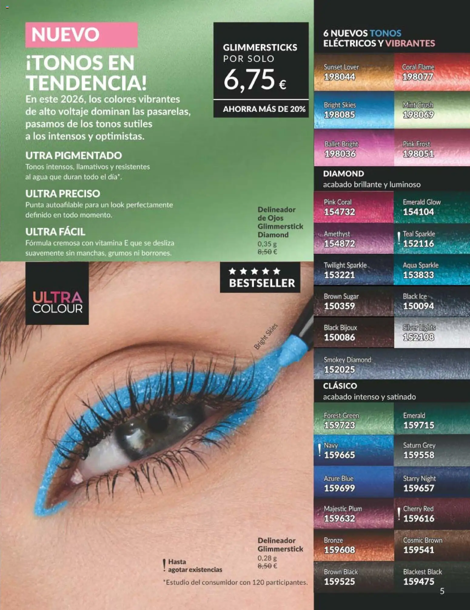 Catálogo AVON campaña 8 │ válido desde el 01/08/2026 | Página: 5 | Productos: Delineador de ojos, Delineador, Agua
