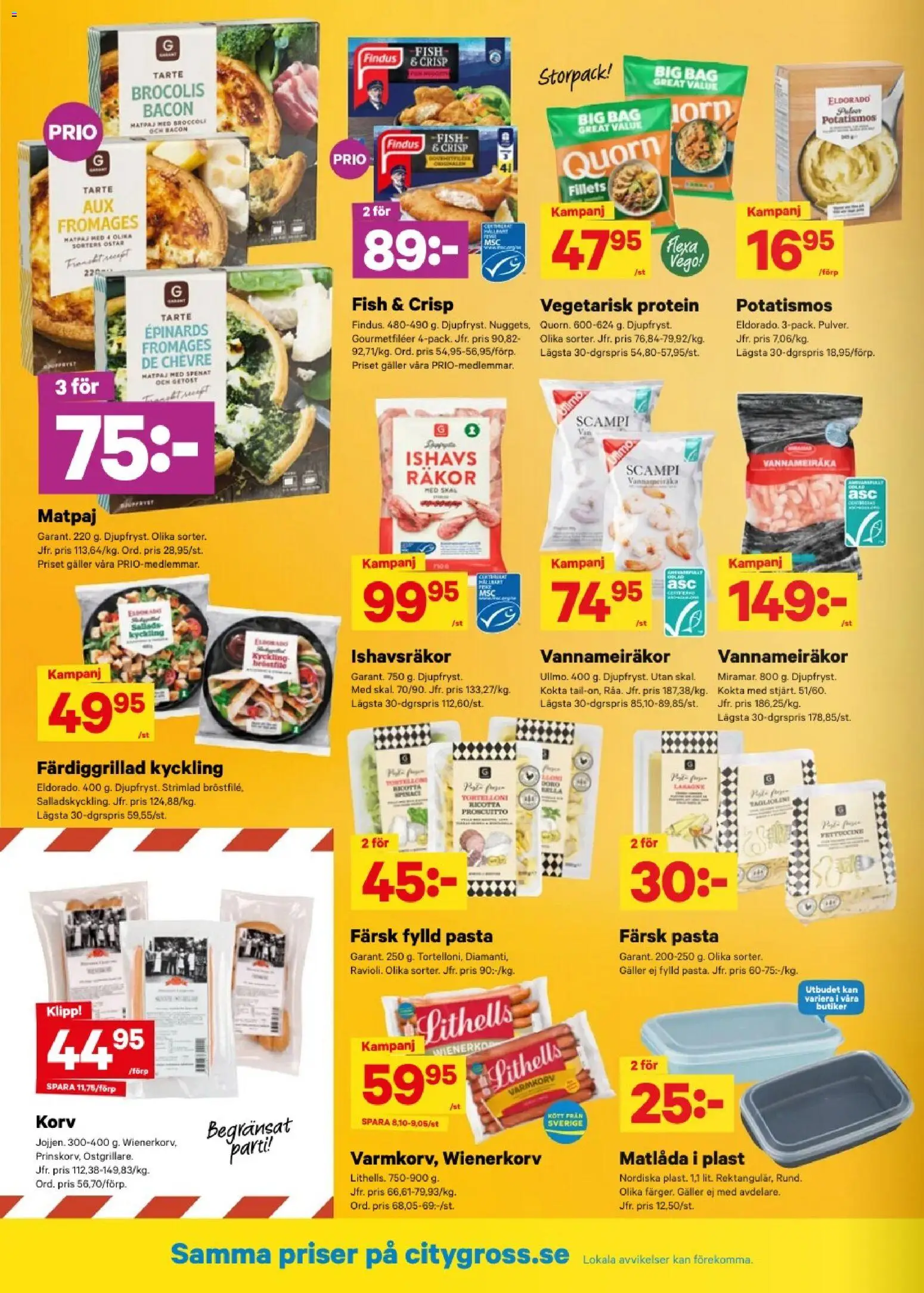 City Gross reklamblad aktuell från 29/08/2026 | Sida: 8 | Produkter: Korv, Bacon, Galler, Wienerkorv