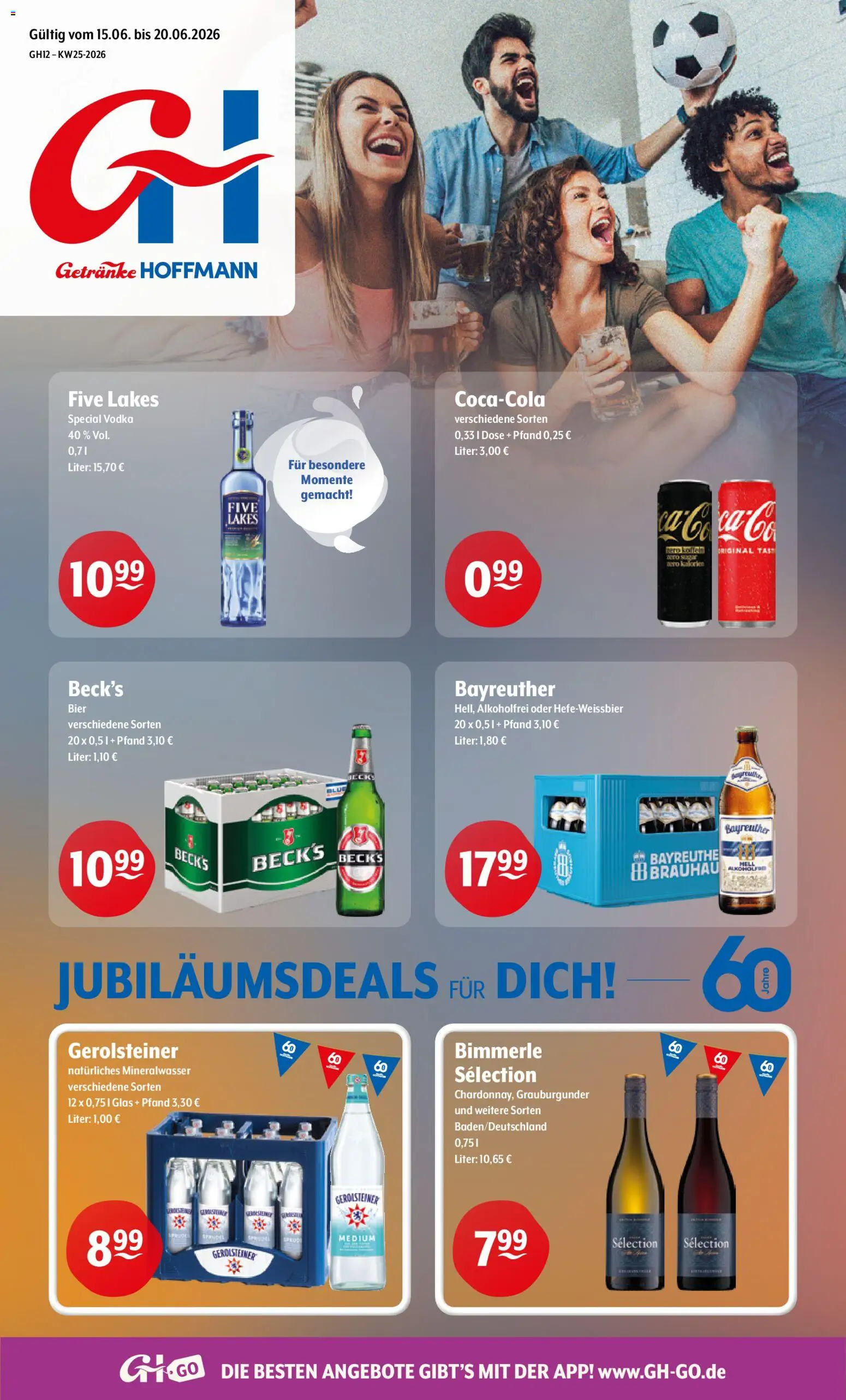 Getränke Hoffmann - Brandenburg – gültig ab 15.06.2026 | Seite: 1 | Produkte: Bier, Mineralwasser, Vodka, Gerolsteiner