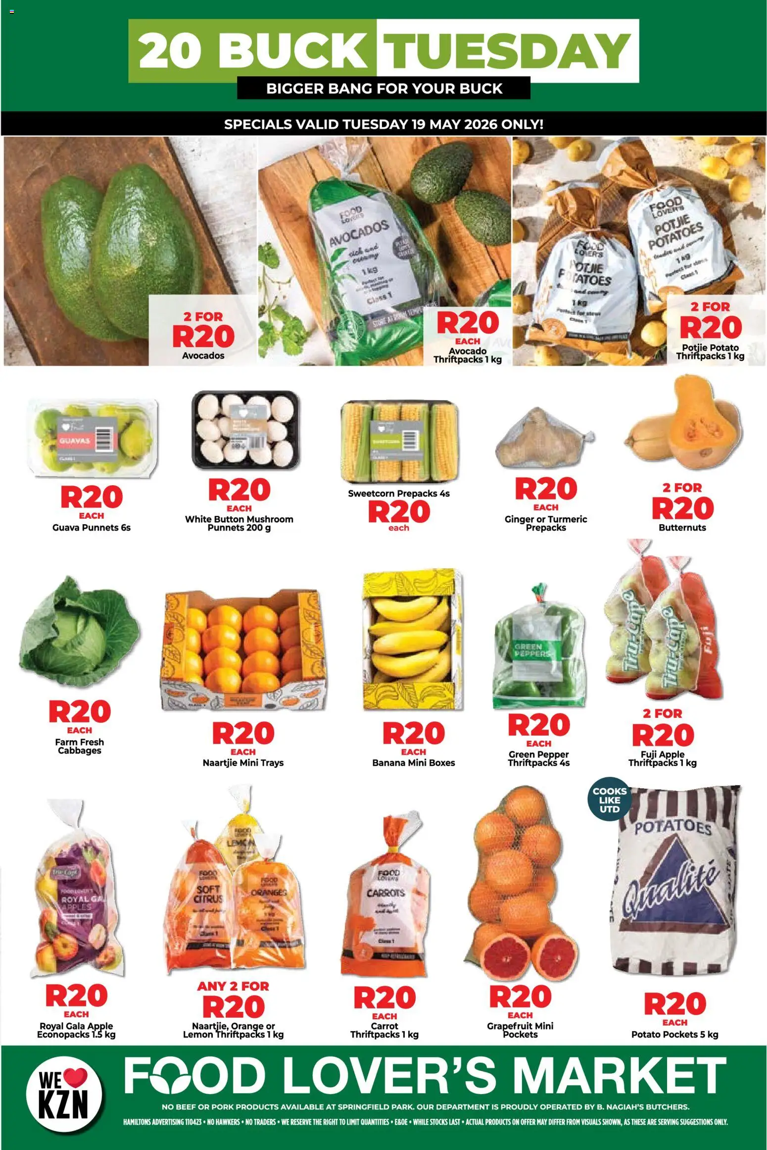 New Food Lover's Market catalogue – valid from 18.05.2026 | Page: 2 | Products: Potatoes, Pepper, Lemon, Cabbages