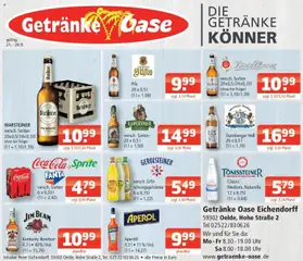 Angebote - Getränke Oase: Getränkeangebote ab 21.09.2026 gültig