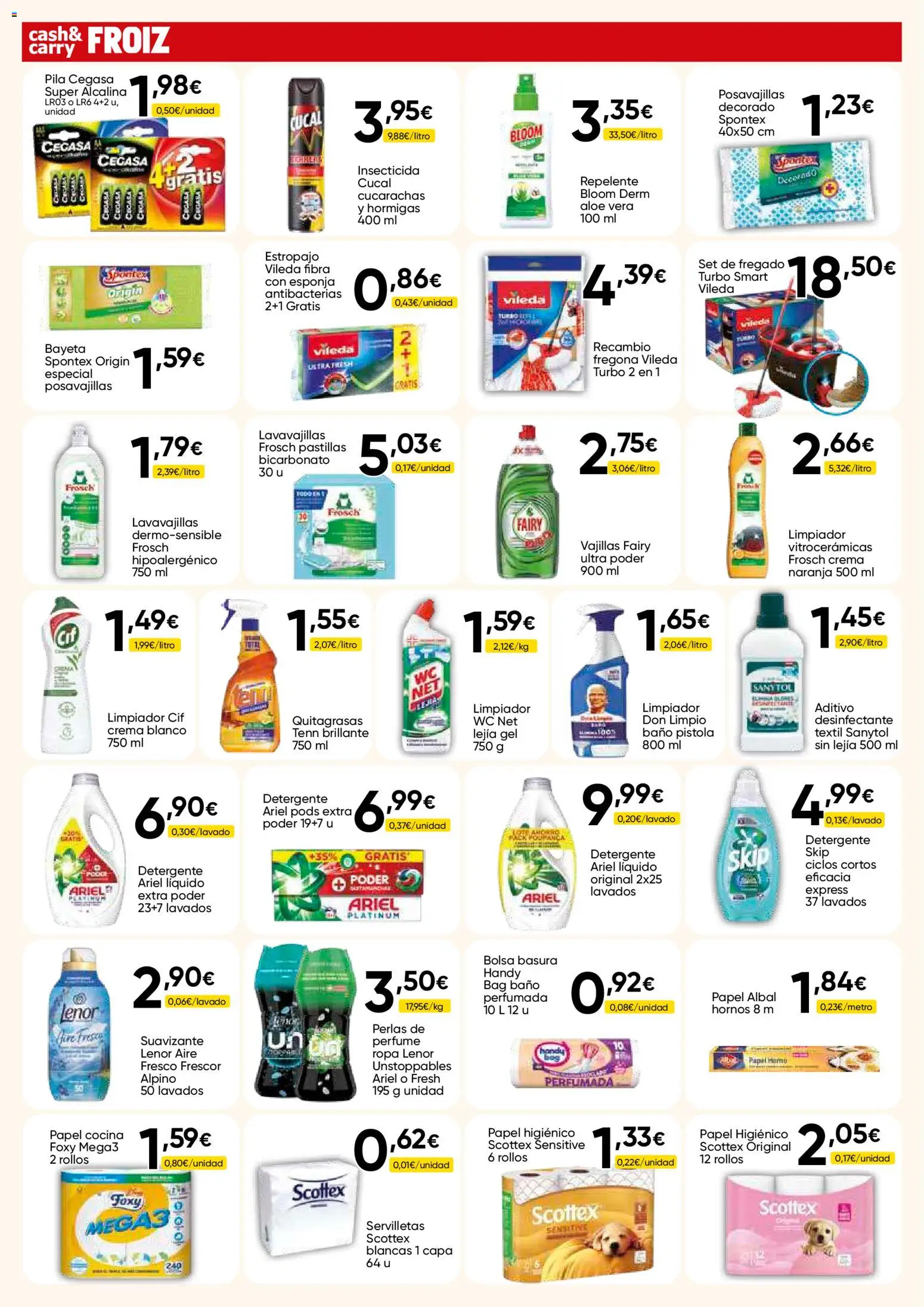Froiz - Folleto Cash │ válido desde el 07/07/2026 | Página: 14 | Productos: Perfume, Detergente, Lavavajillas, Baño