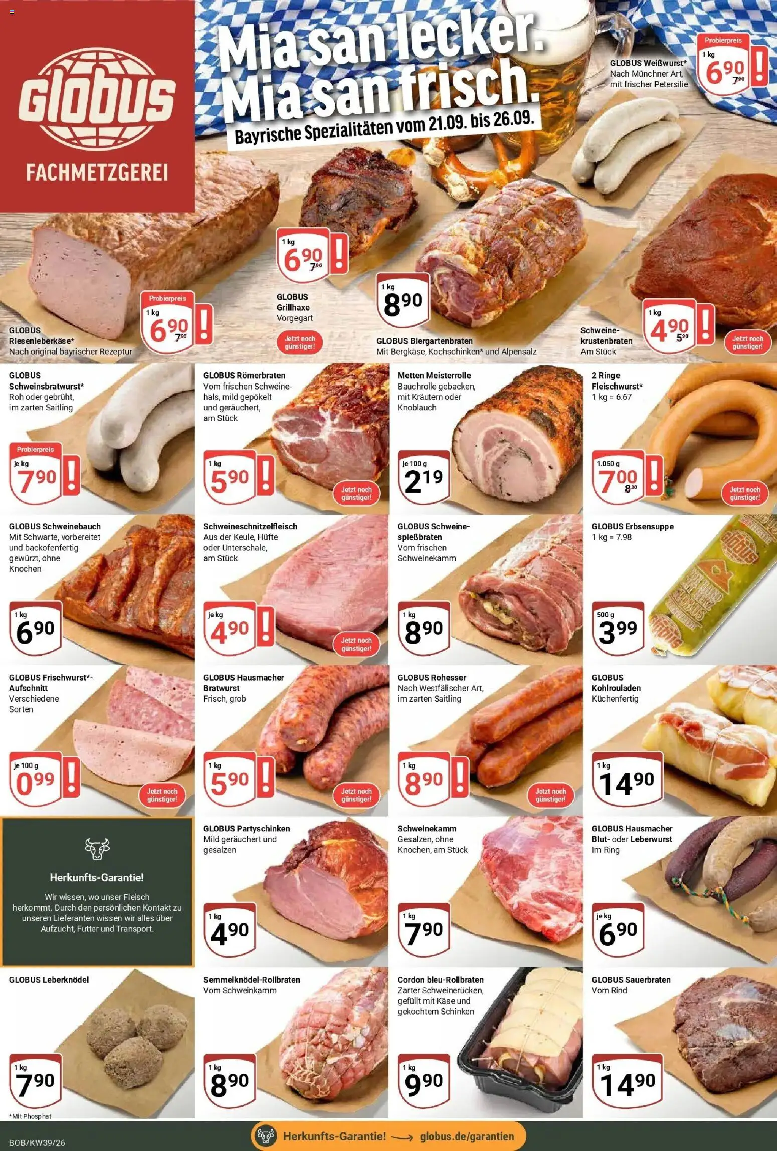 Globus Prospekt Bobenheim-Roxheim (ab 21.09.2026) » Angebote online | Seite: 10 | Produkte: Käse, Spezialitäten, Krustenbraten, Schinken