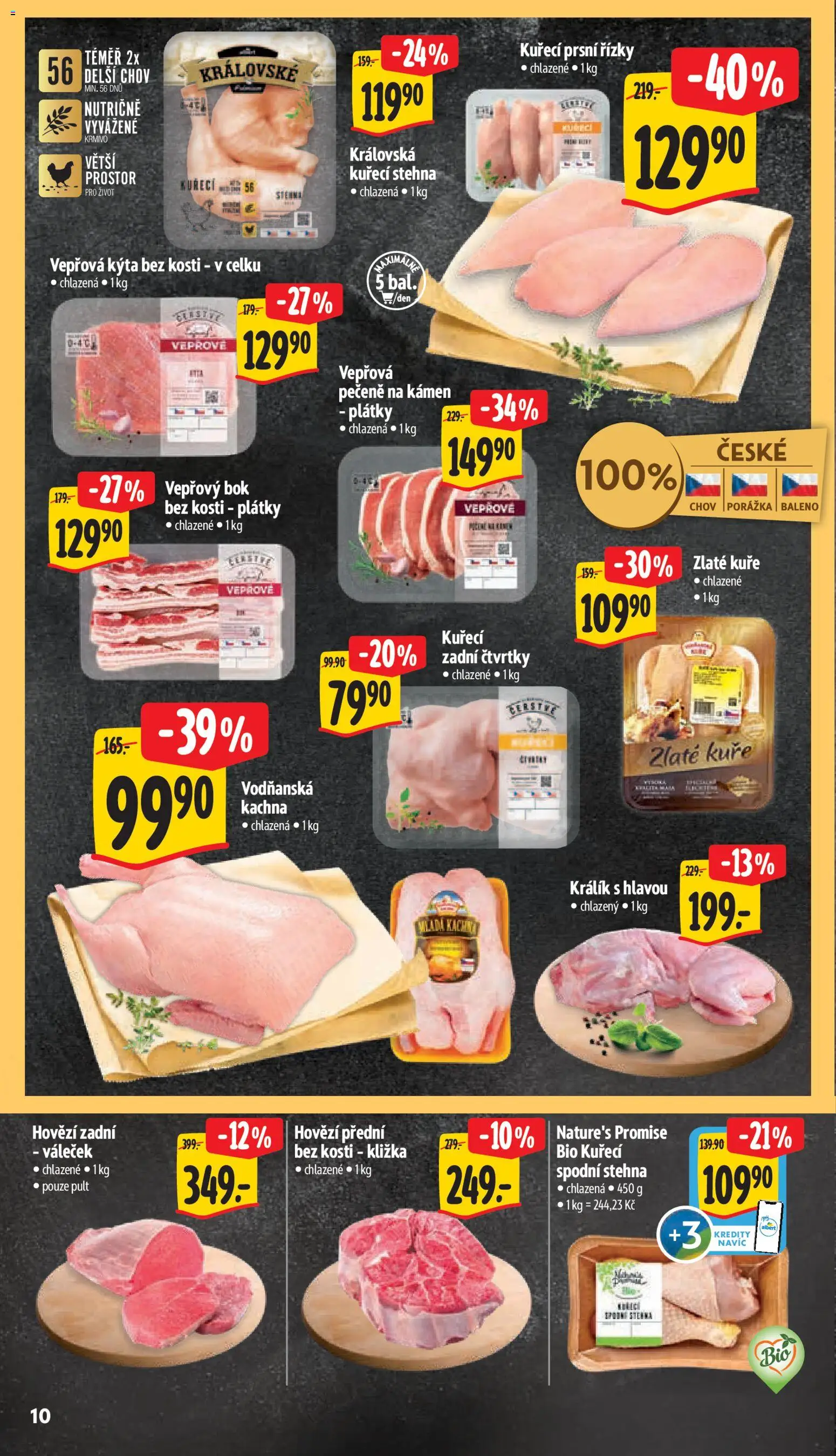 Albert leták - Hypermarket od 10.06.2026 | Strana: 18 | Produkty: Vepřový bok, Kuře, Zlaté kuře, Kýta