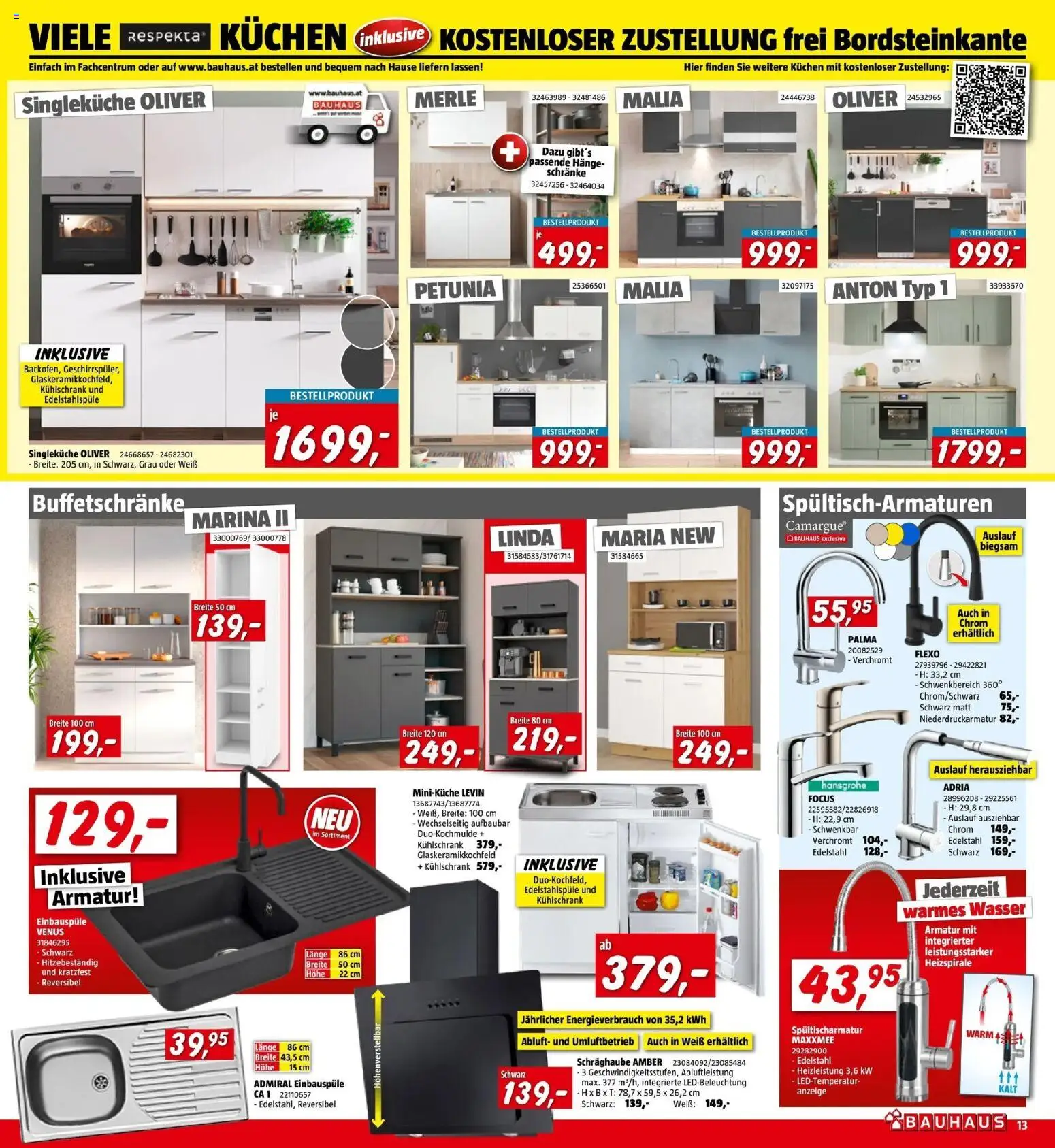 Bauhaus Bad Fischau von 30.09.2026 - Aktuelle Angebote | Seite: 13 | Produkte: Wasser, Kühlschrank