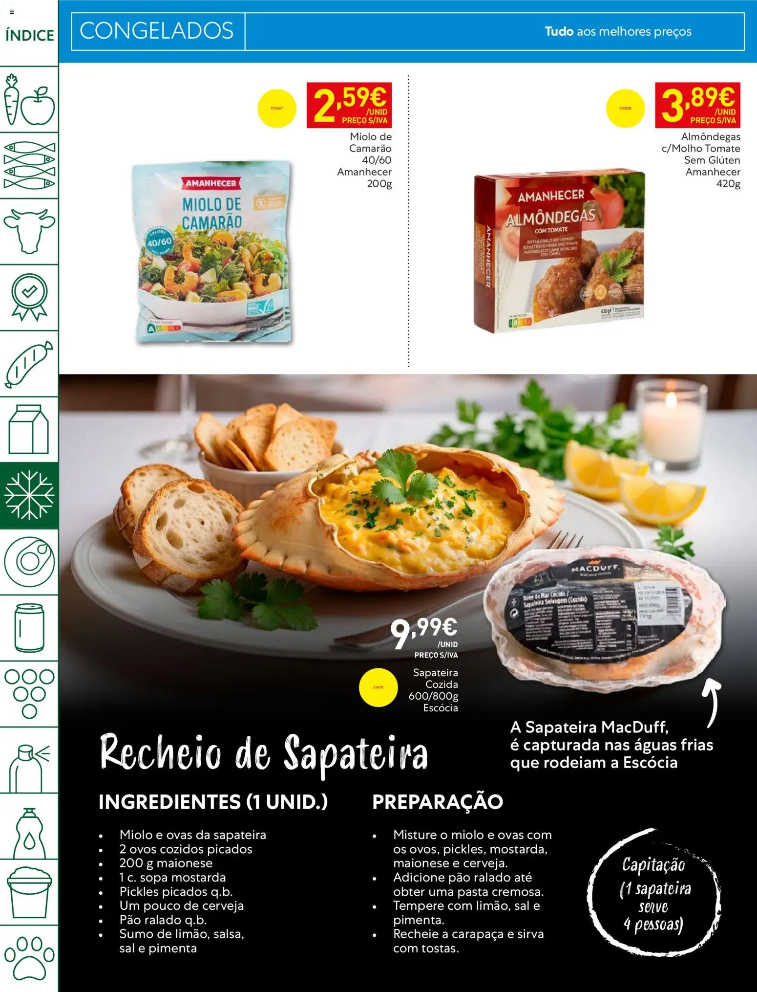 Recheio folheto │ válido de 19.05.2026 | Página: 20 | Produtos: Sopa, Ovos, Sumo, Sapateira